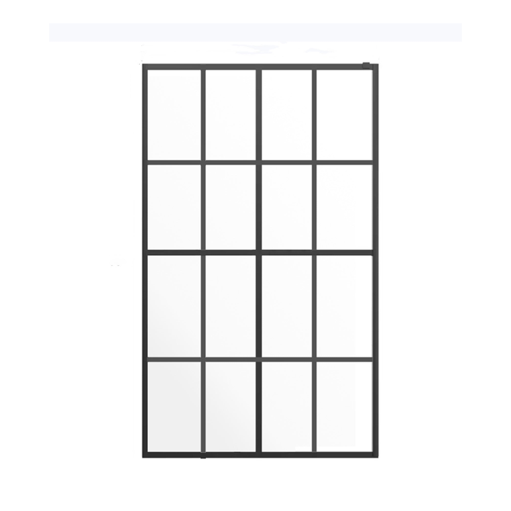 46 in. W x 72 in. H Frameless Fixed Shower Screen in Black