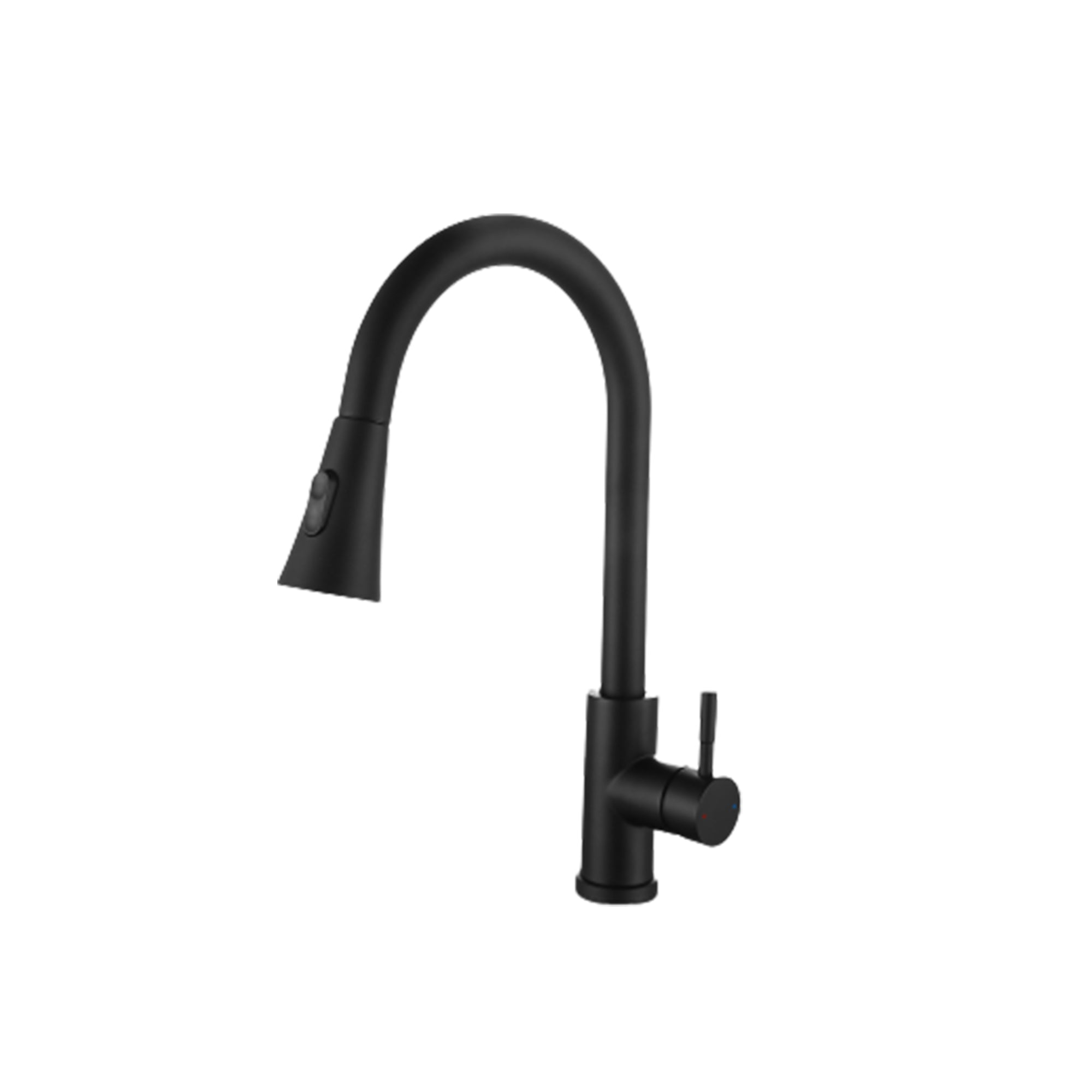 Single Handle Deck Mounted High Arc Pull Out Stainless Steel Kitchen Faucet