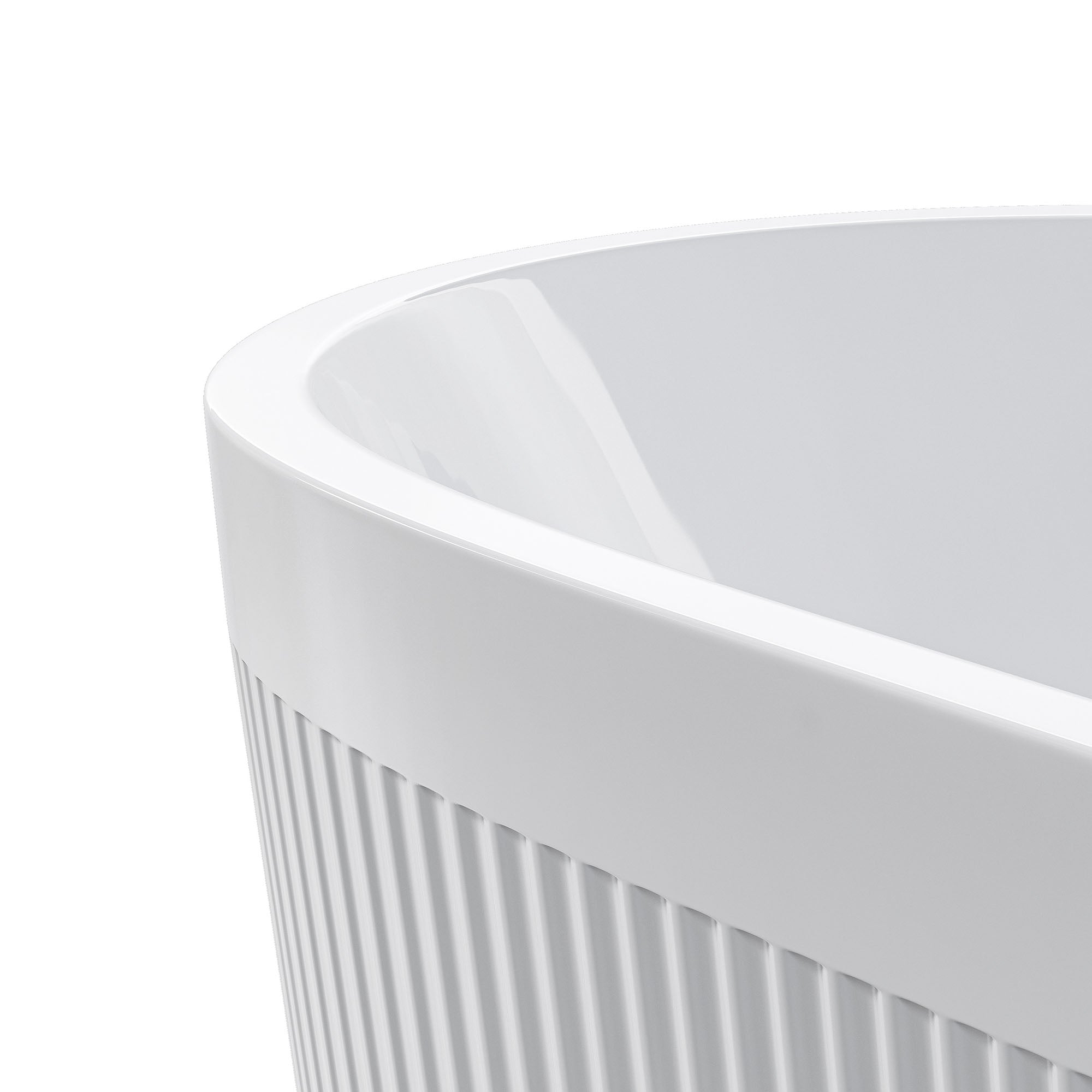 59 in. Acrylic Freestanding Flatbottom Soaking Bathtub