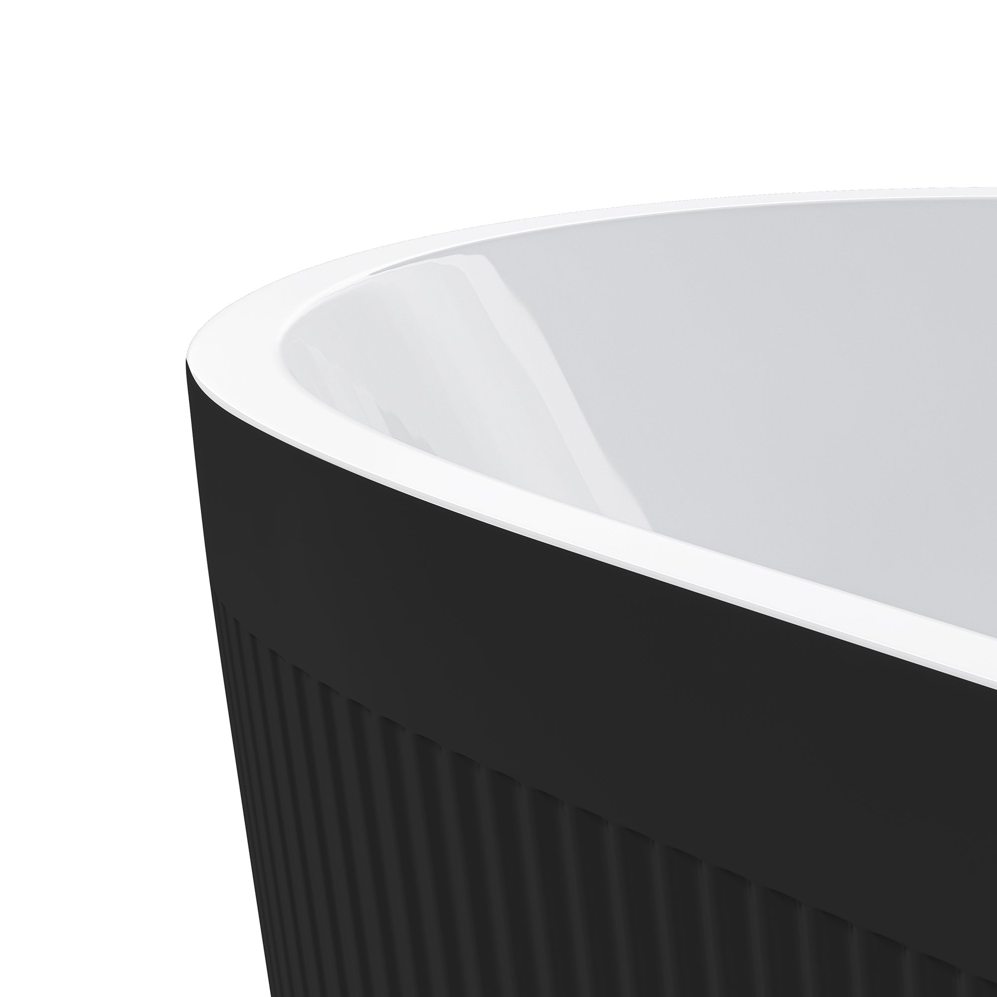 59 in. Acrylic Freestanding Flatbottom Soaking Bathtub