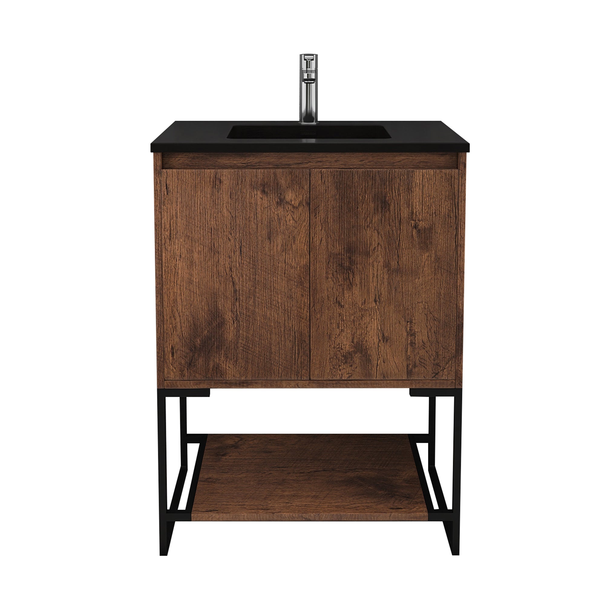 24 in. RW-B Freestanding Bathroom Vanity Set with Integrated Sink