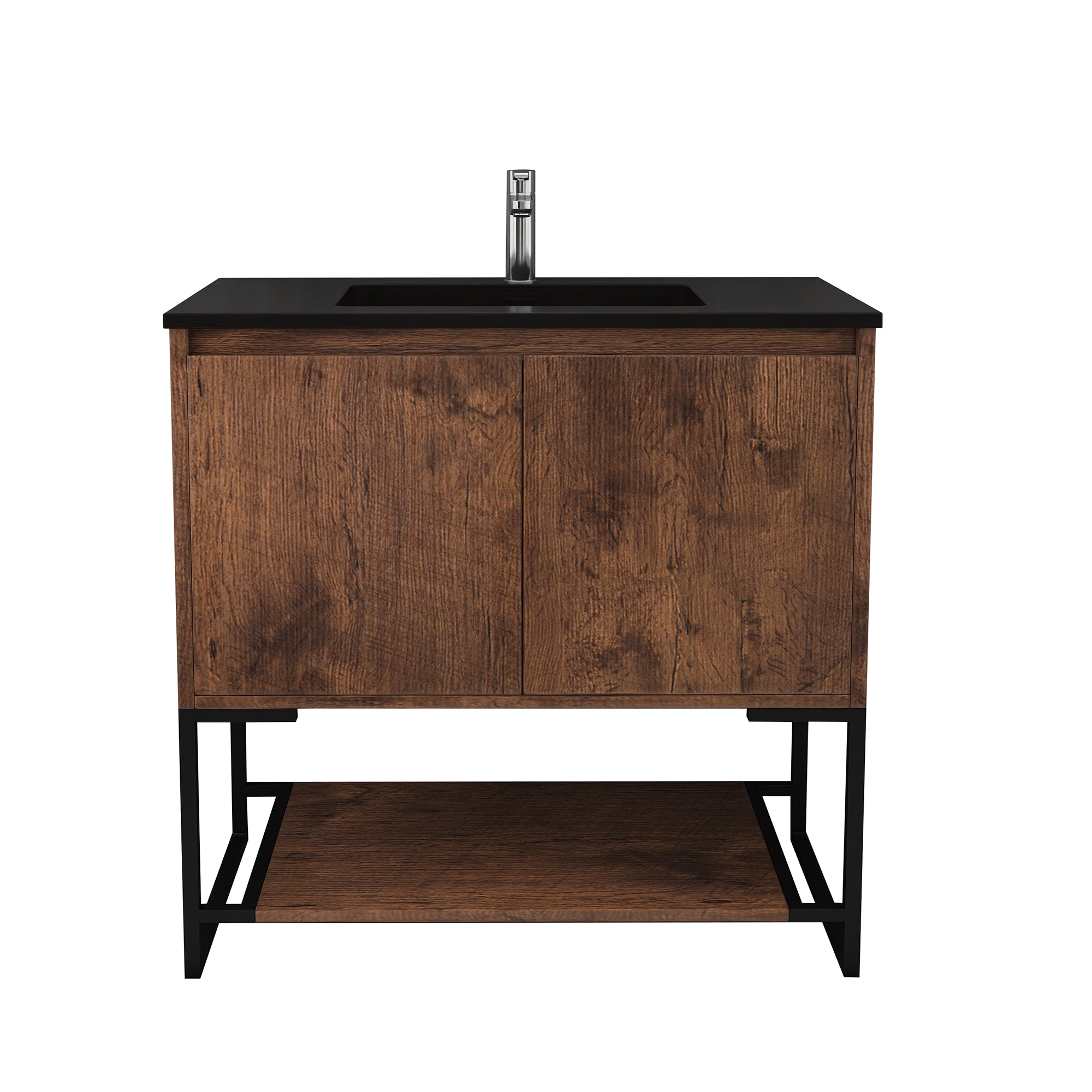 36 in. RW-B Freestanding Bathroom Vanity Set with Integrated Sink