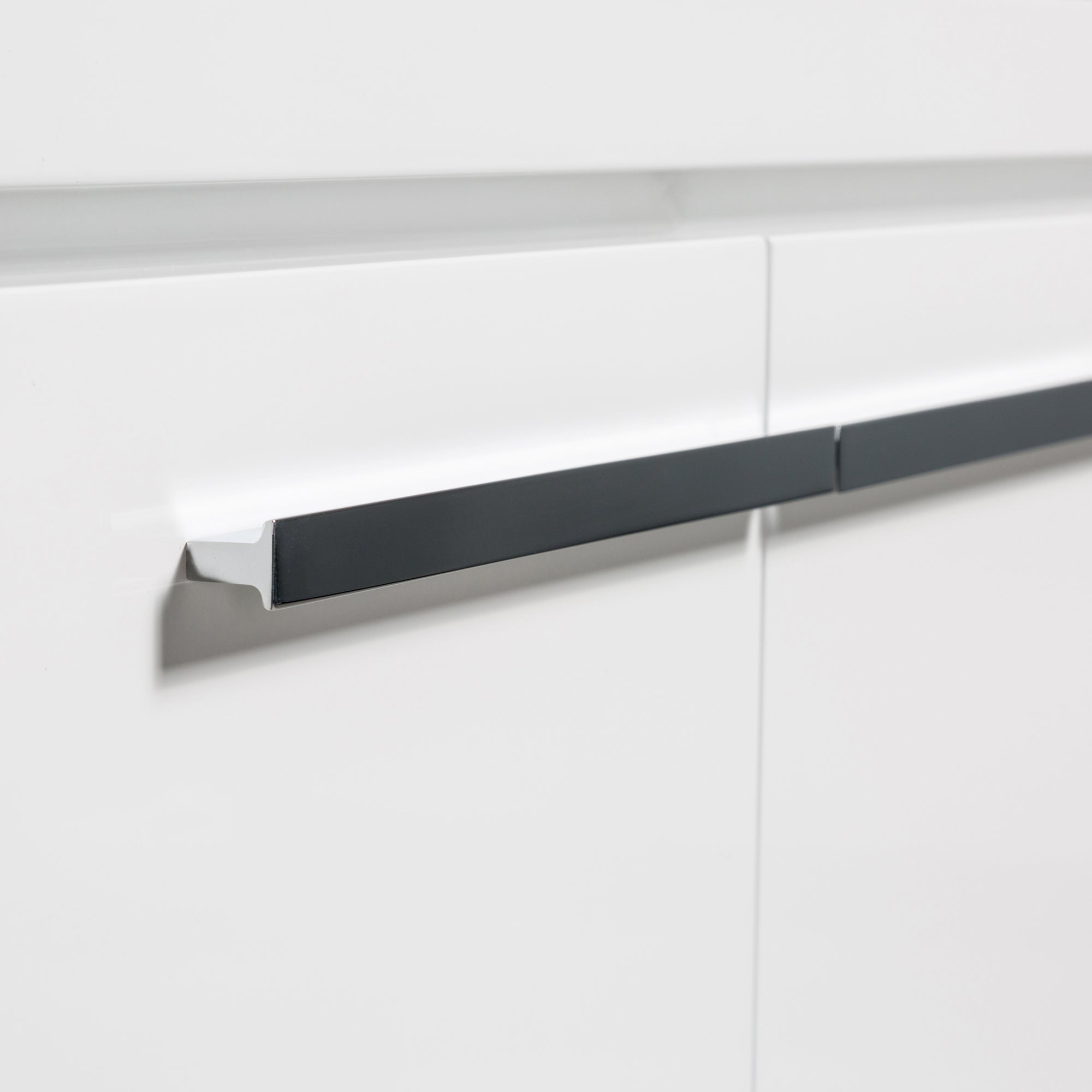 30 in. Freestanding Bathroom Vanity Set in HG-White with Integrated Solid Surface Sink