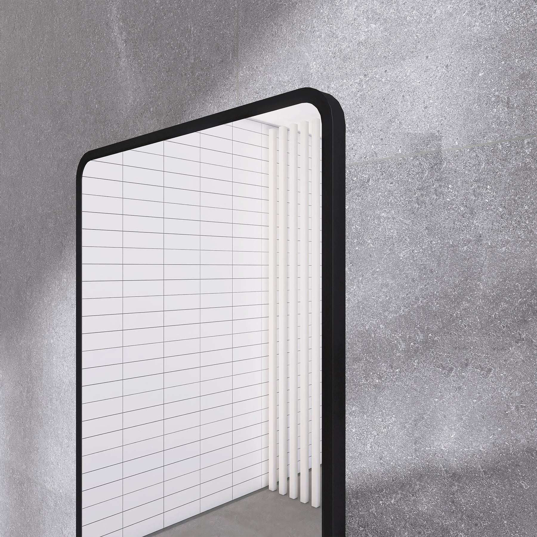 2028B Rectangular Framed Wall Mounted Bathroom Mirror