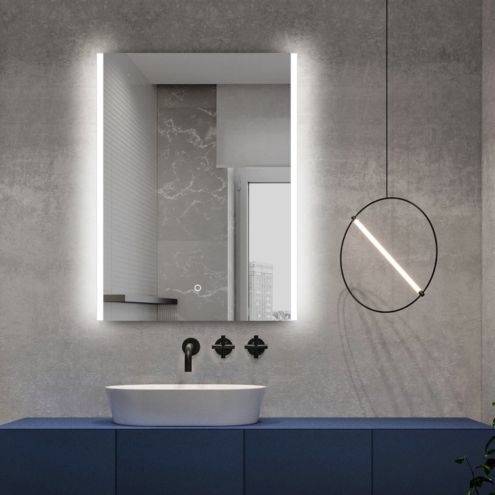 3224 Rectangular Frameless Dimmable Wall Mounted LED Bathroom Vanity Mirror with Defogger and Bluetooth Music Speaker