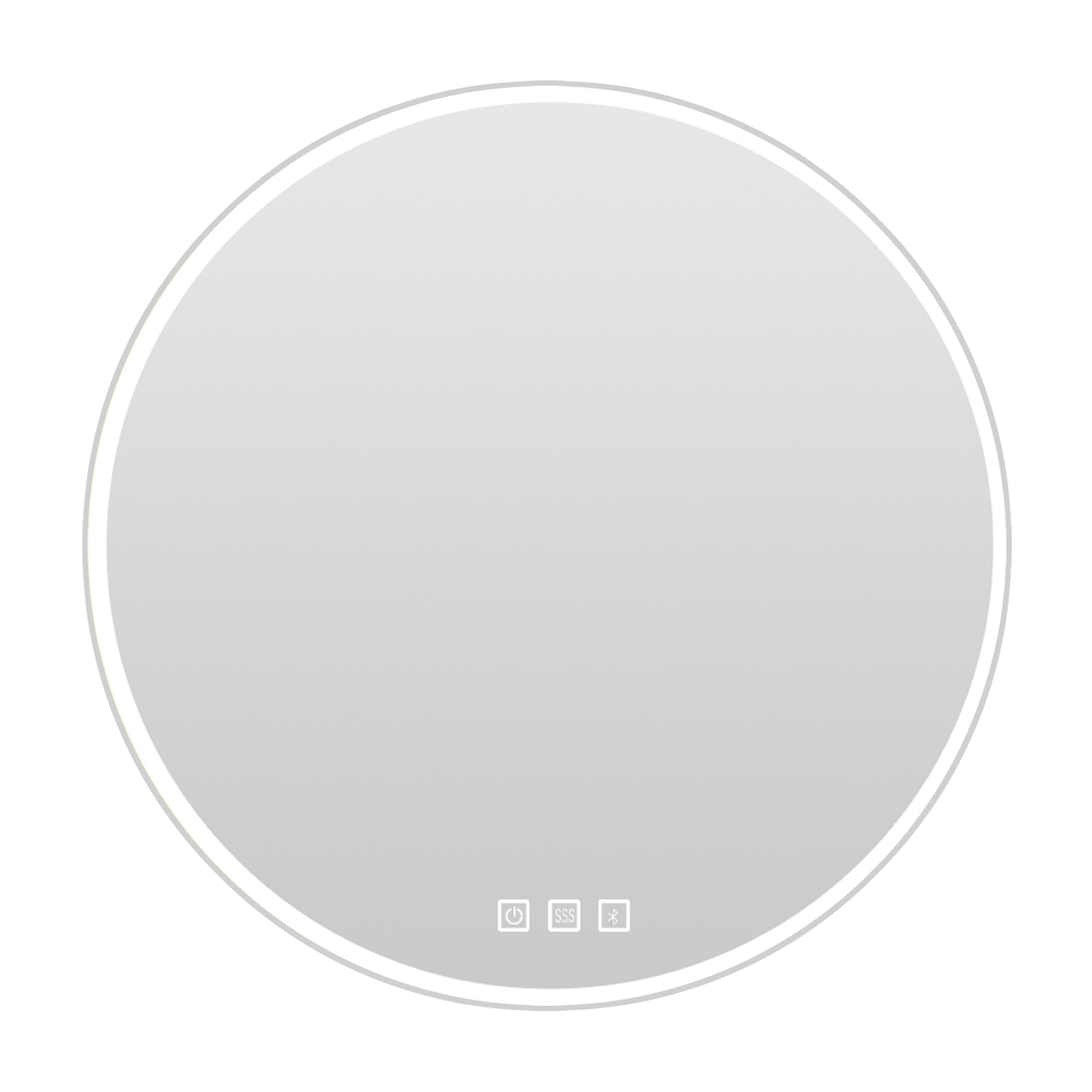 36'' Round Frameless Wall Mount Anti Fog LED Light Bathroom Vanity Mirror