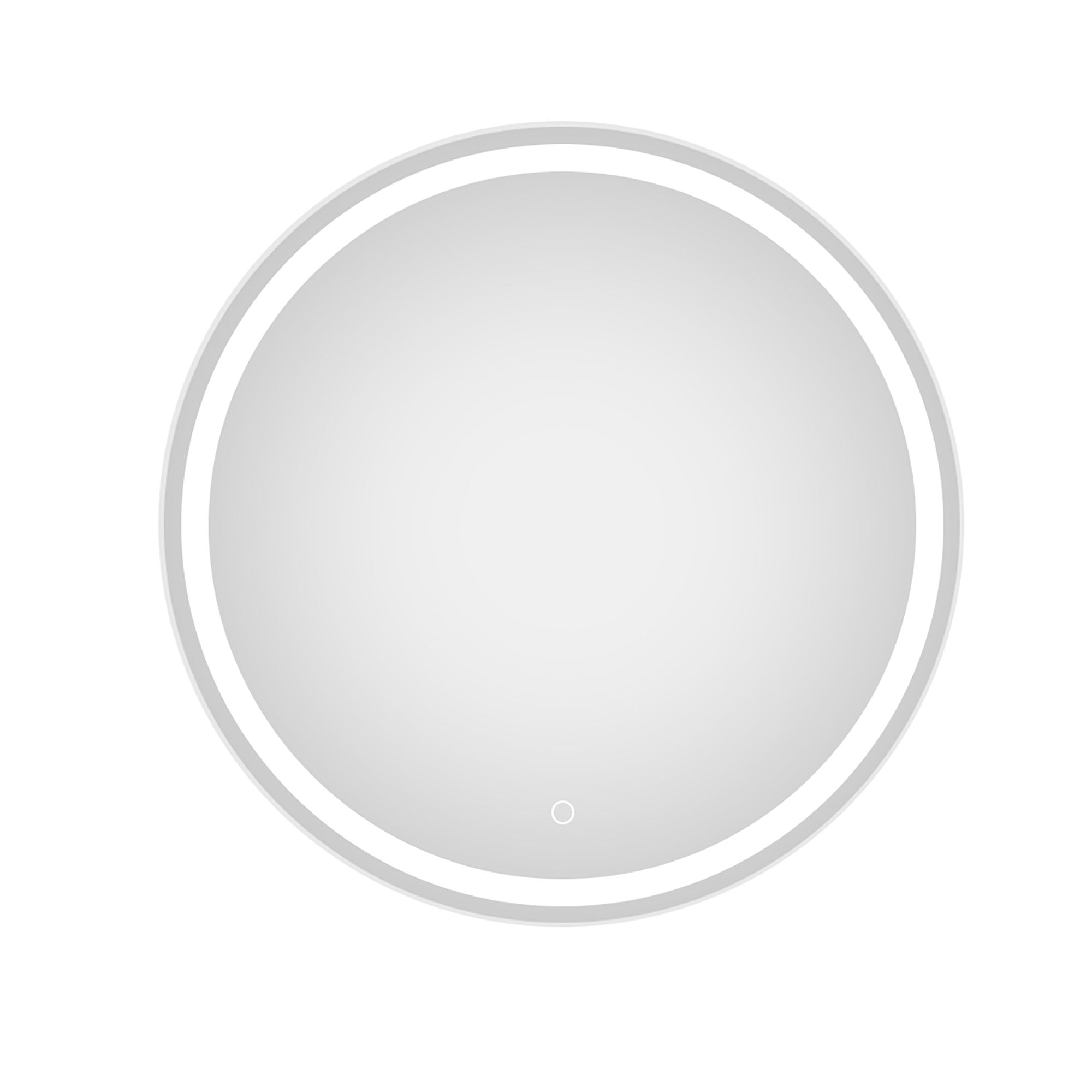 24 in. Round Frameless Anti-Fog Wall-Mount LED Bathroom Vanity Mirror