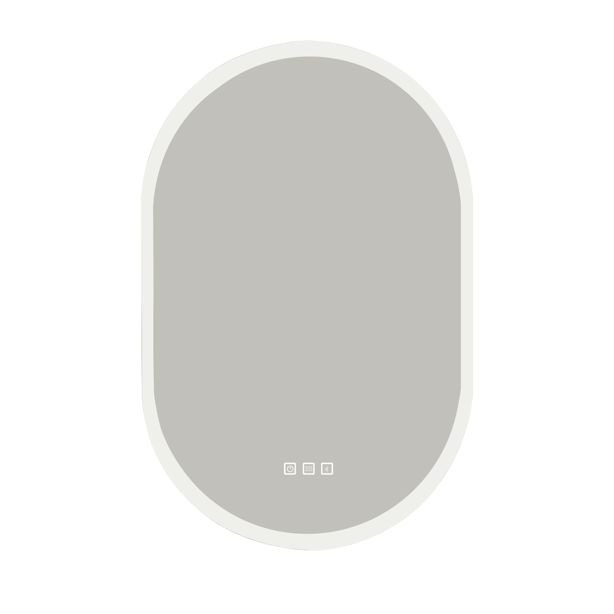24 in. W x 36 in. H Large Oval Frameless Wall-Mount Anti-Fog LED Light Bathroom Vanity Mirror