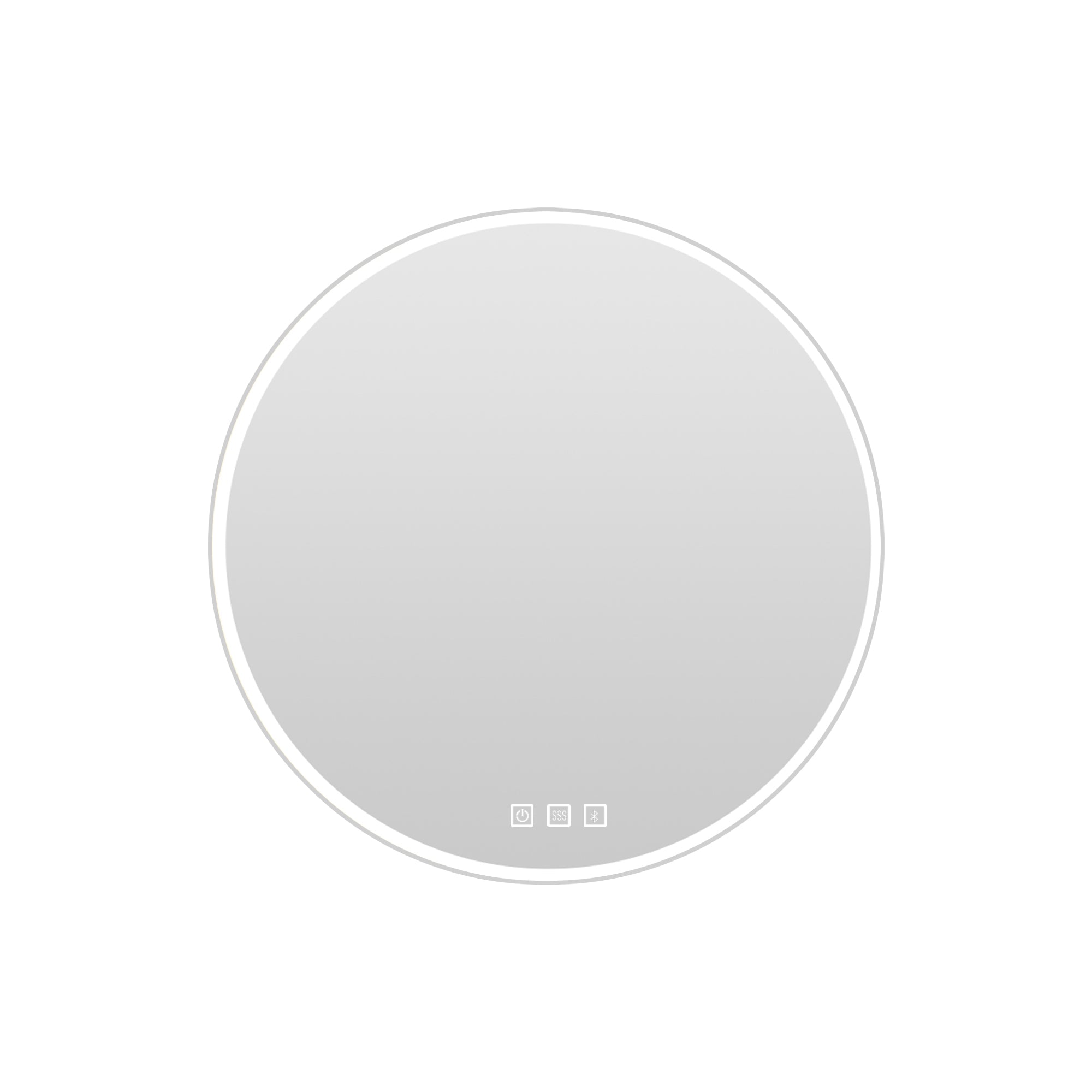 24'' Round Frameless Wall Mount Anti Fog LED Light Bathroom Vanity Mirror