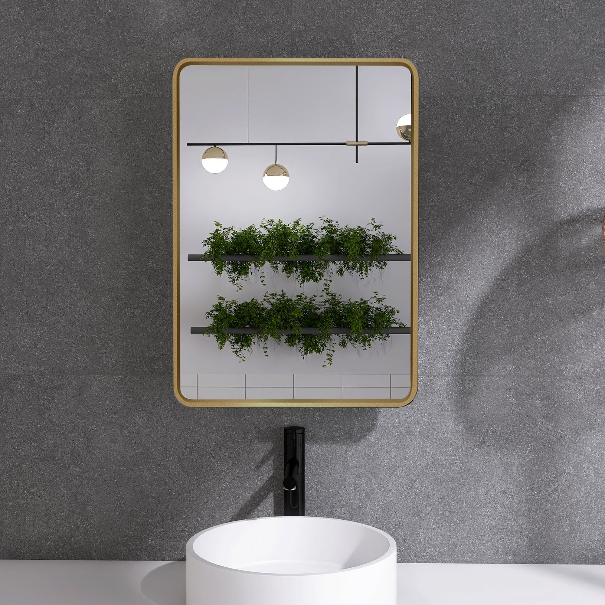2028 Iron Surface/Recessed Mount Medicine Cabinet with Adjustable Shelves