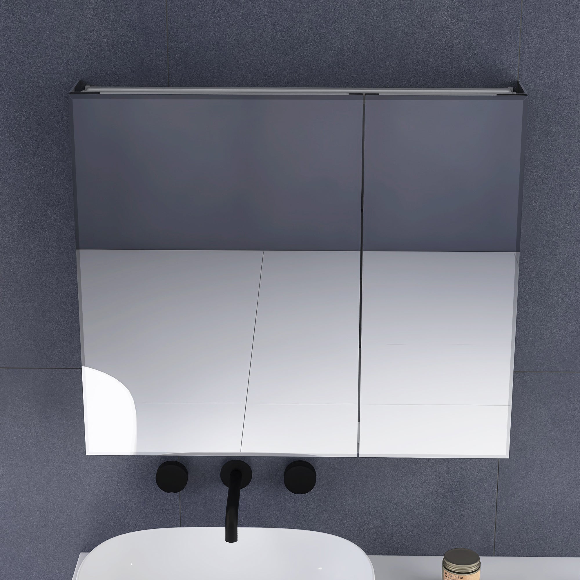 30x26''Rectangular Aluminum Recessed Mount /Surface Mount Medicine Cabinet with Mirror