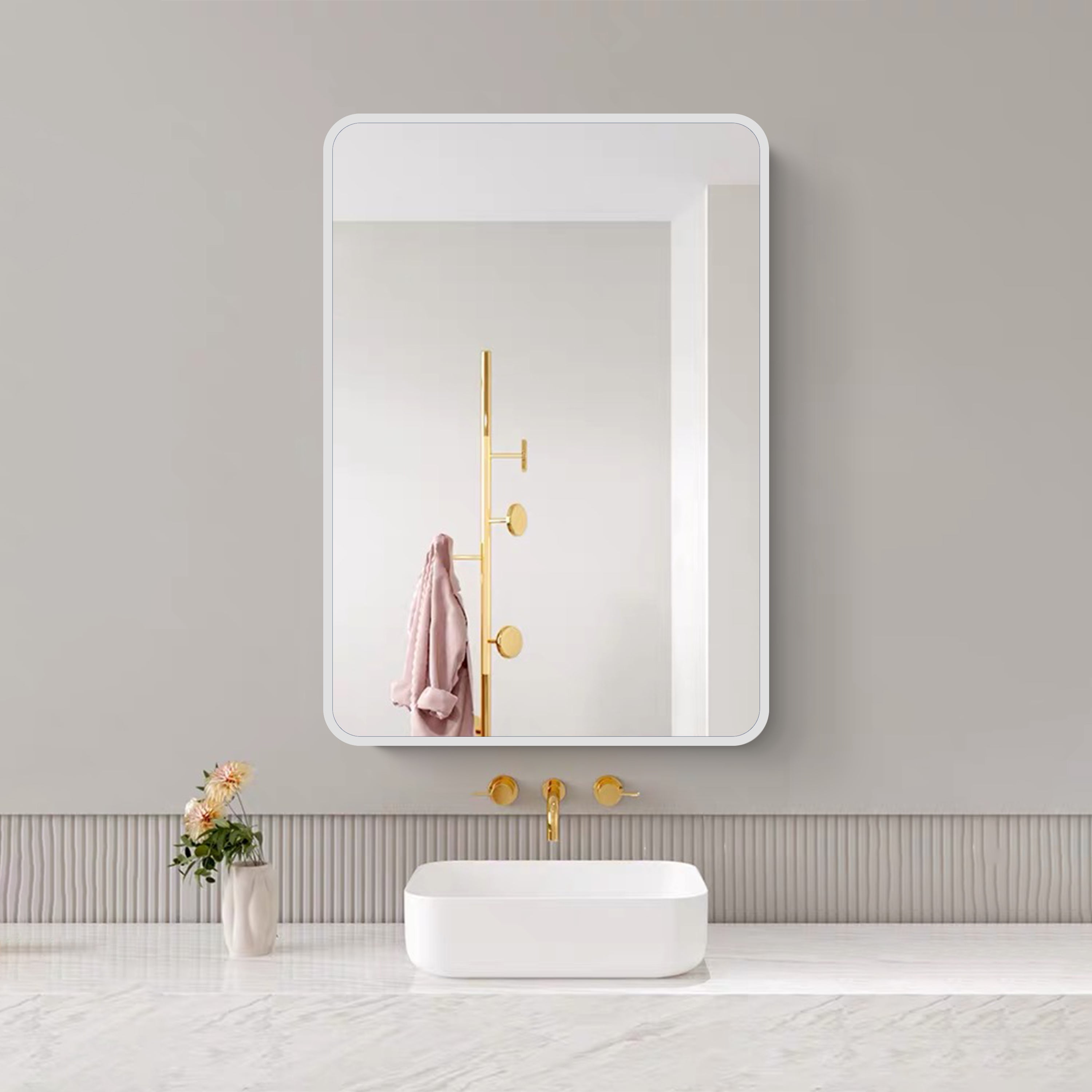 2432 Iron Surface/Recessed Mount Medicine Cabinet with Adjustable Shelves
