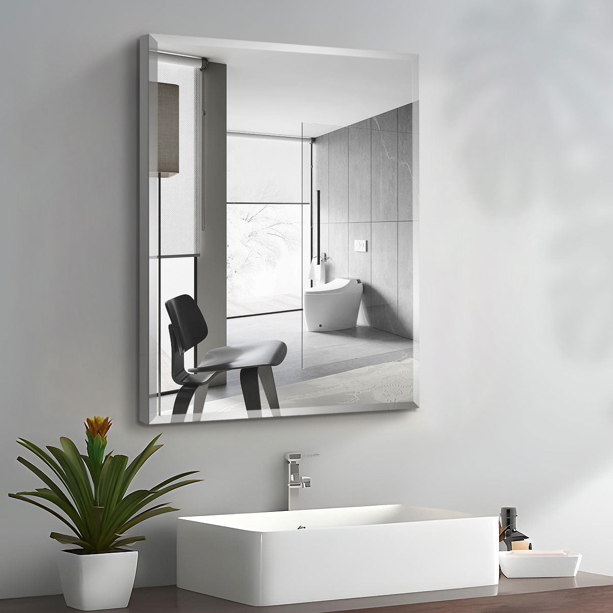 2430Rectangular Aluminum Recessed Mount/Surface Mount Medicine Cabinet with Mirror and Adjustable shelves