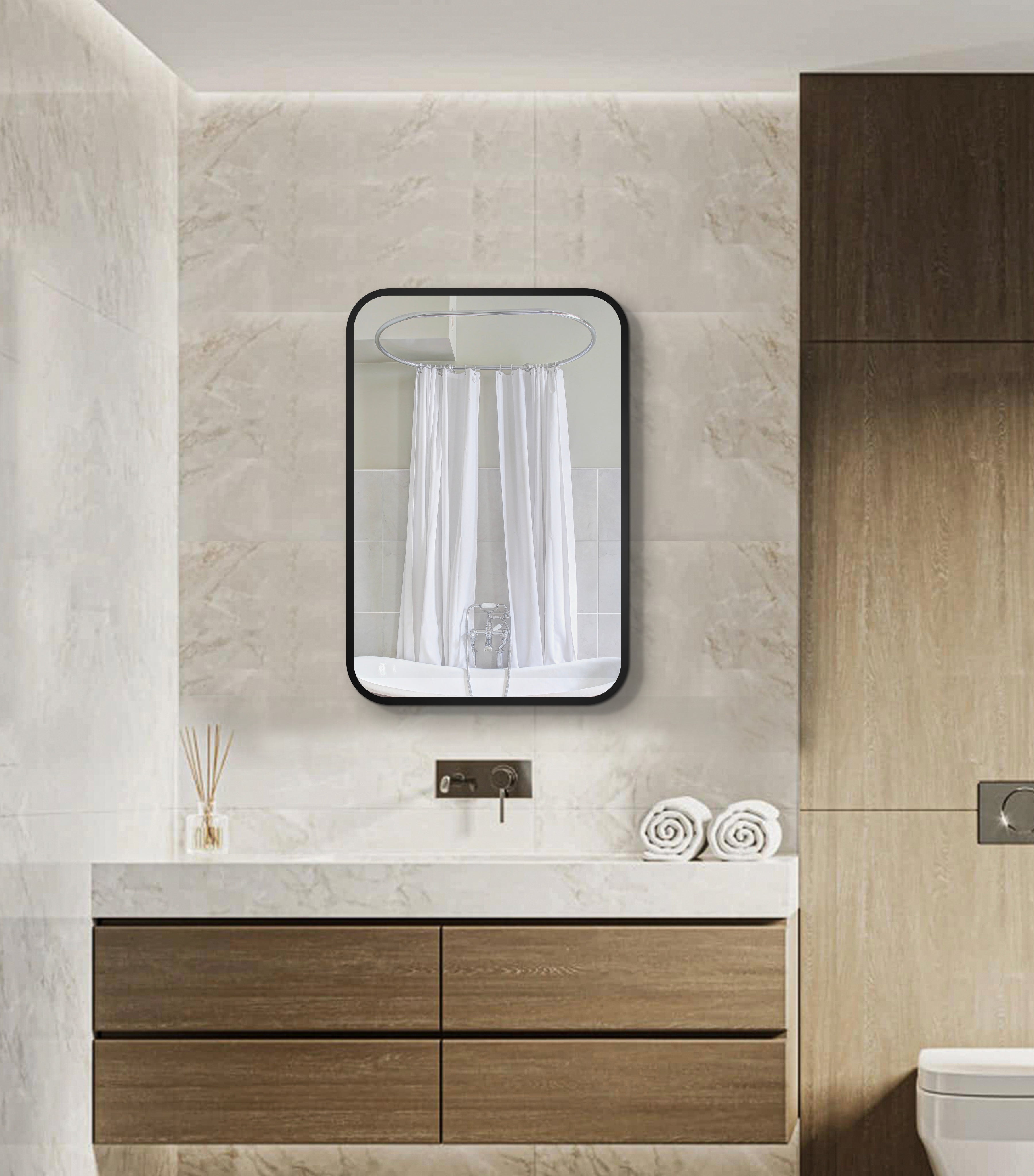 2028 Rectangular Framed Surface/Recessed Mount Mirrored Medicine Cabinet with Shelves