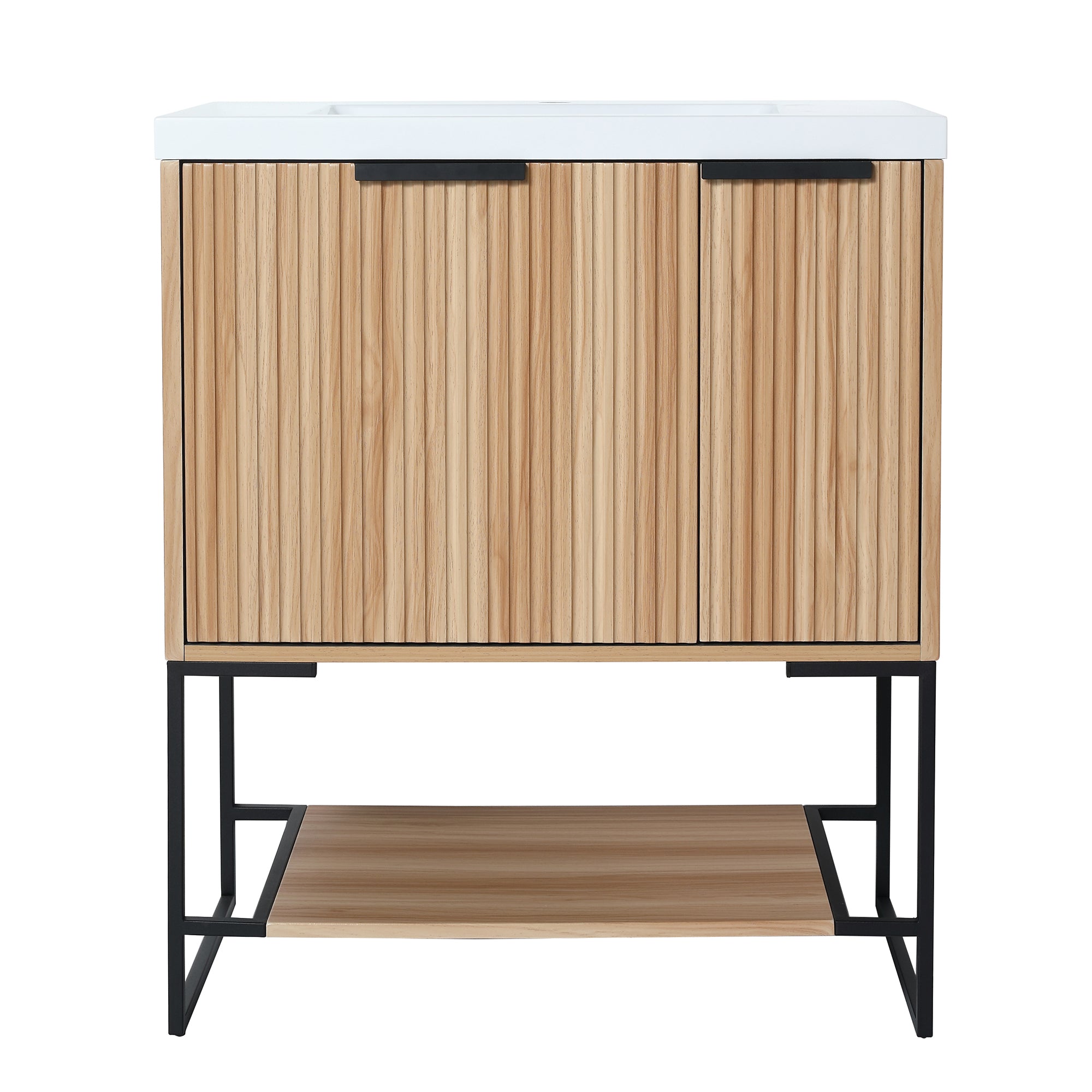 30 Inch Freestanding Bathroom Vanity With Resin Basin