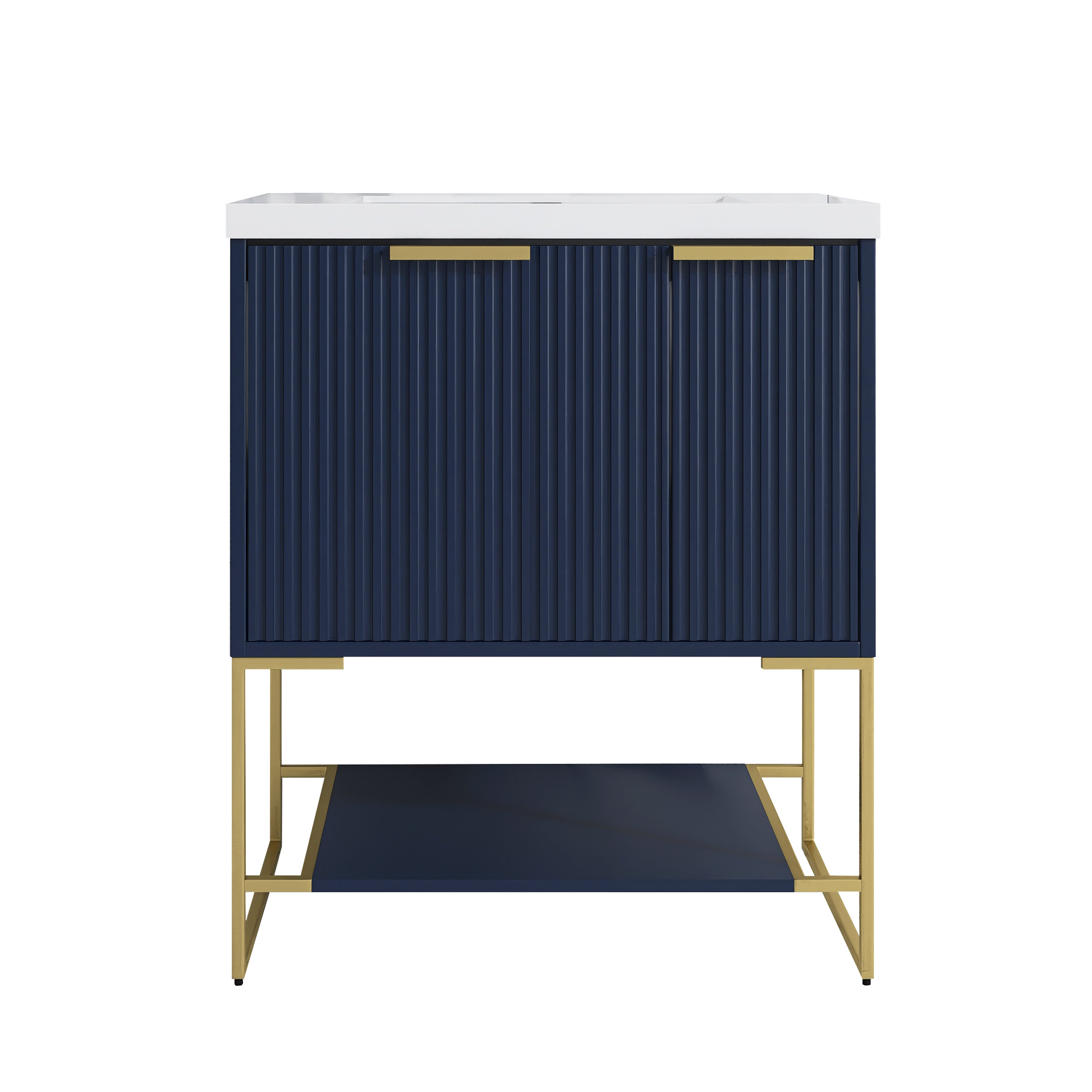 30 Inch Freestanding Bathroom Vanity With Resin Basin