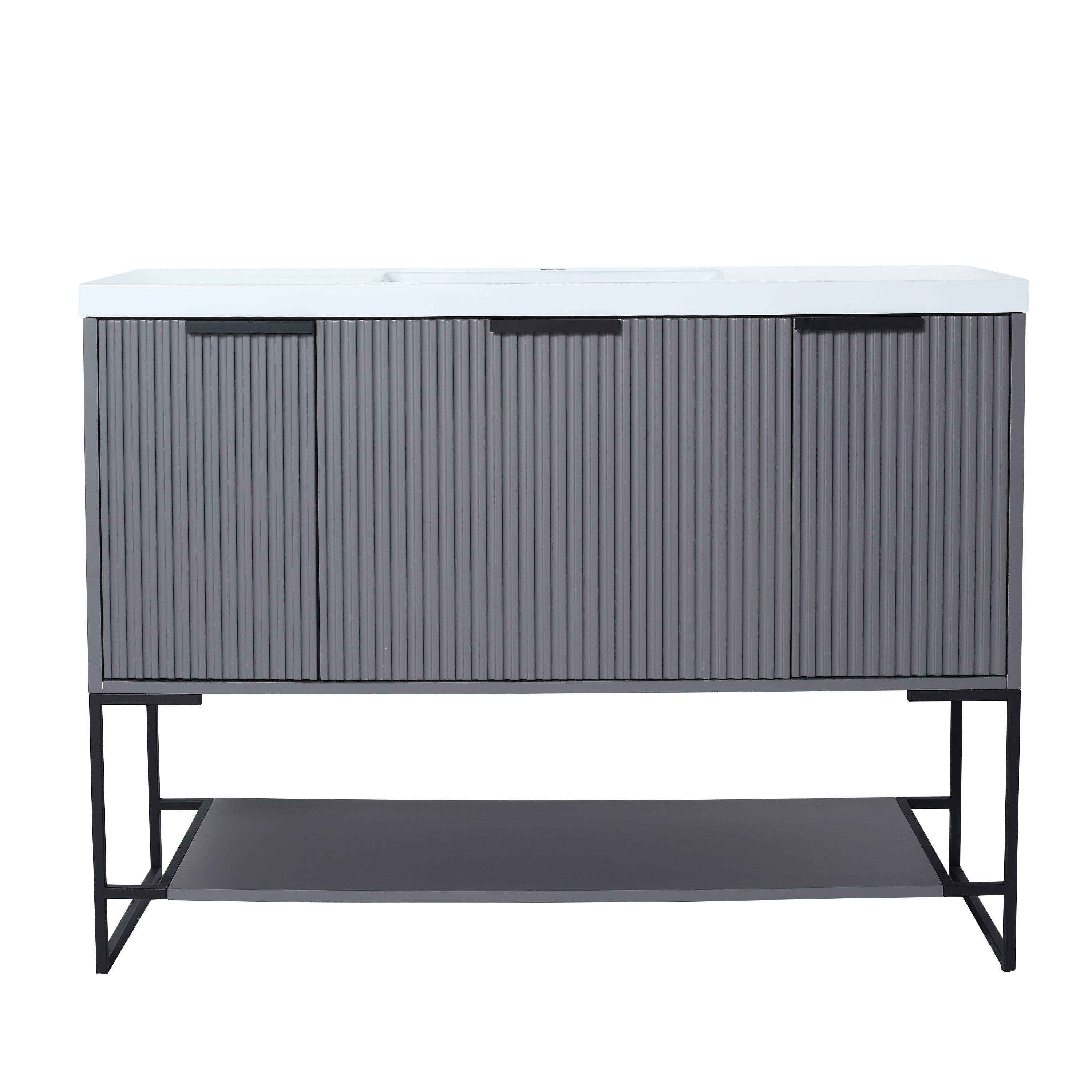 48 Inch Freestanding Bathroom Vanity With Resin Basin