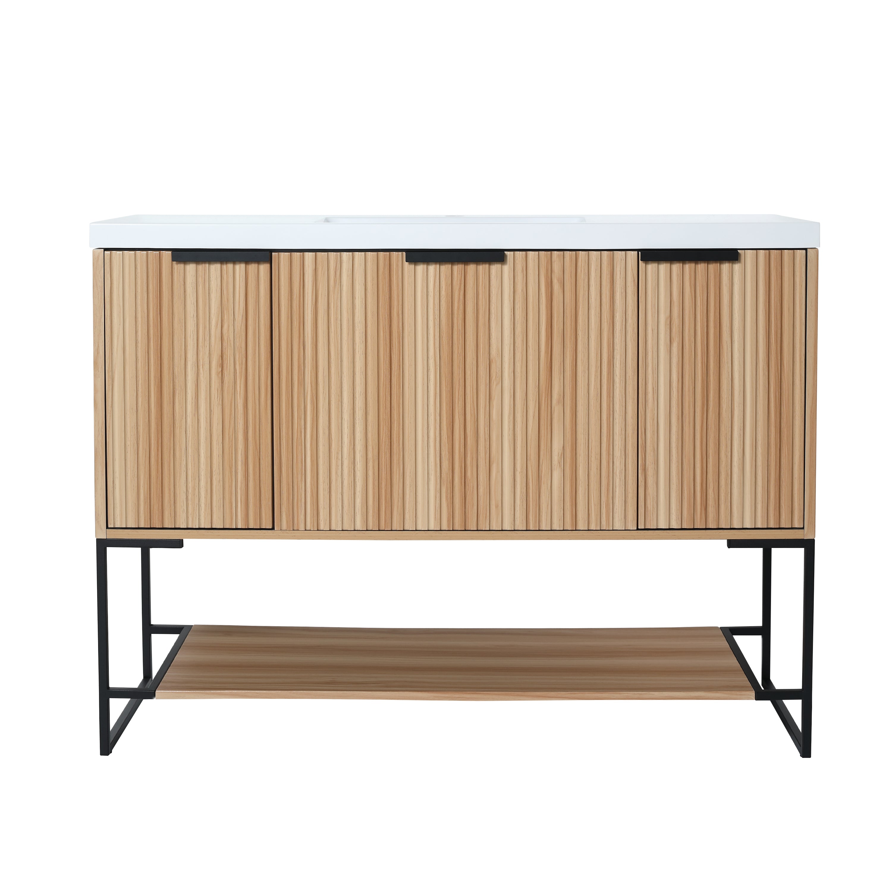 48 Inch Freestanding Bathroom Vanity With Resin Basin