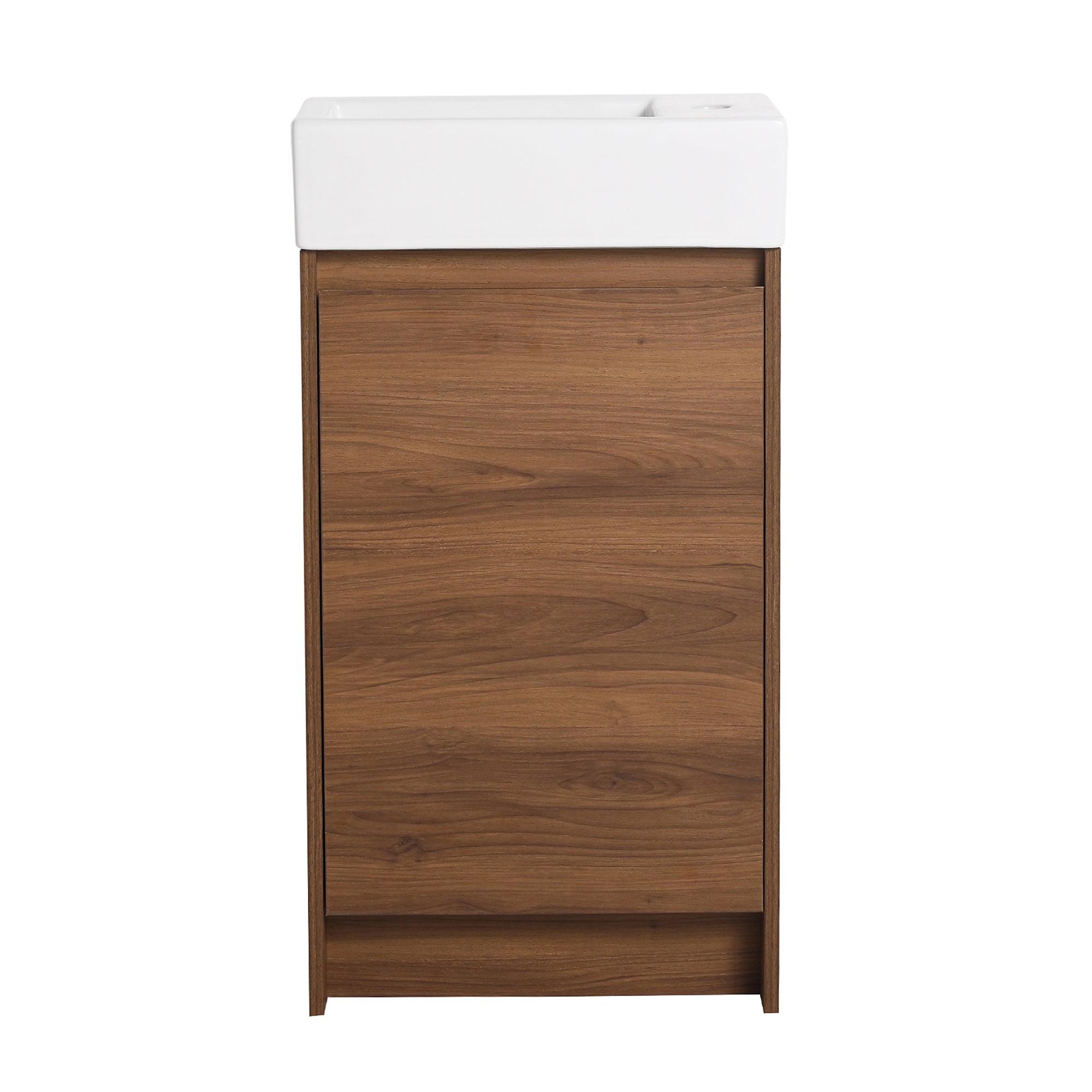 18 Inch Freestanding Bathroom Vanity with Ceramic Sink and Soft Closing Doors
