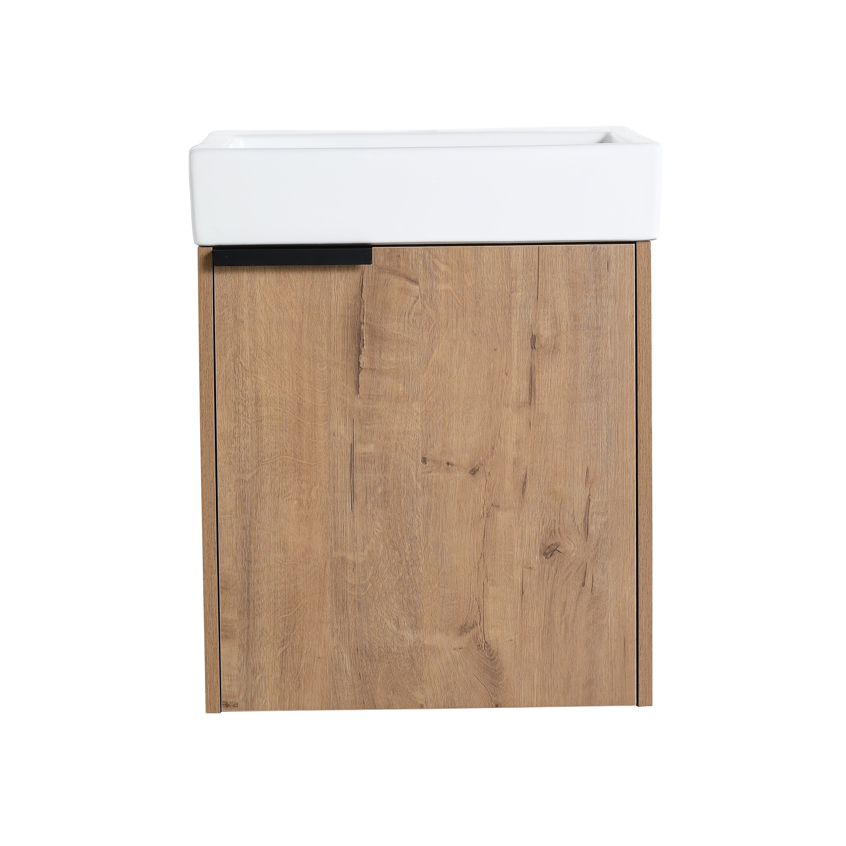 18 inch Wall Mounted Small  Bathroom Vanity with Ceramic Top and Sink