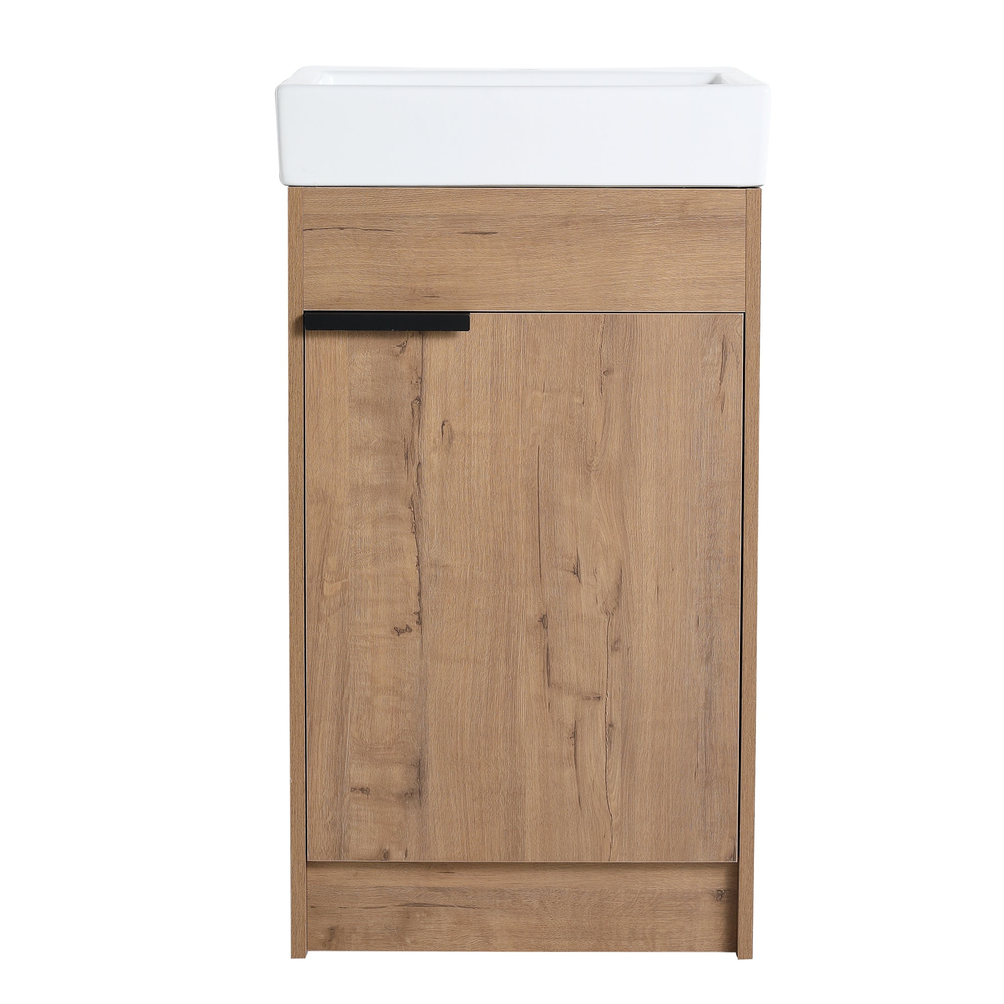 18 inch Freestanding Bathroom Vanity with Ceramic Top and Sink