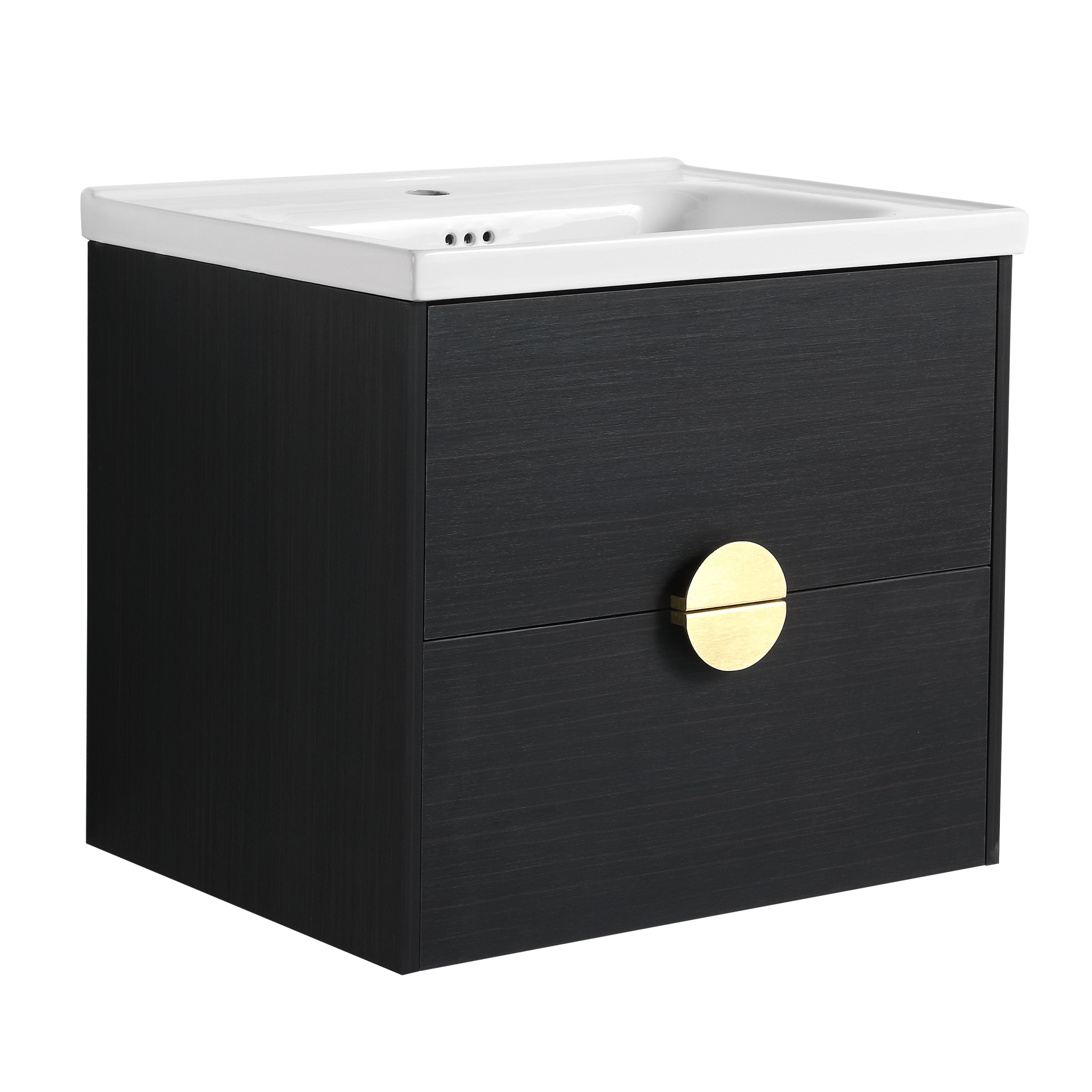 24 Inch Wall-Mounted Bathroom Vanity With Sink, For Small Bathroom
