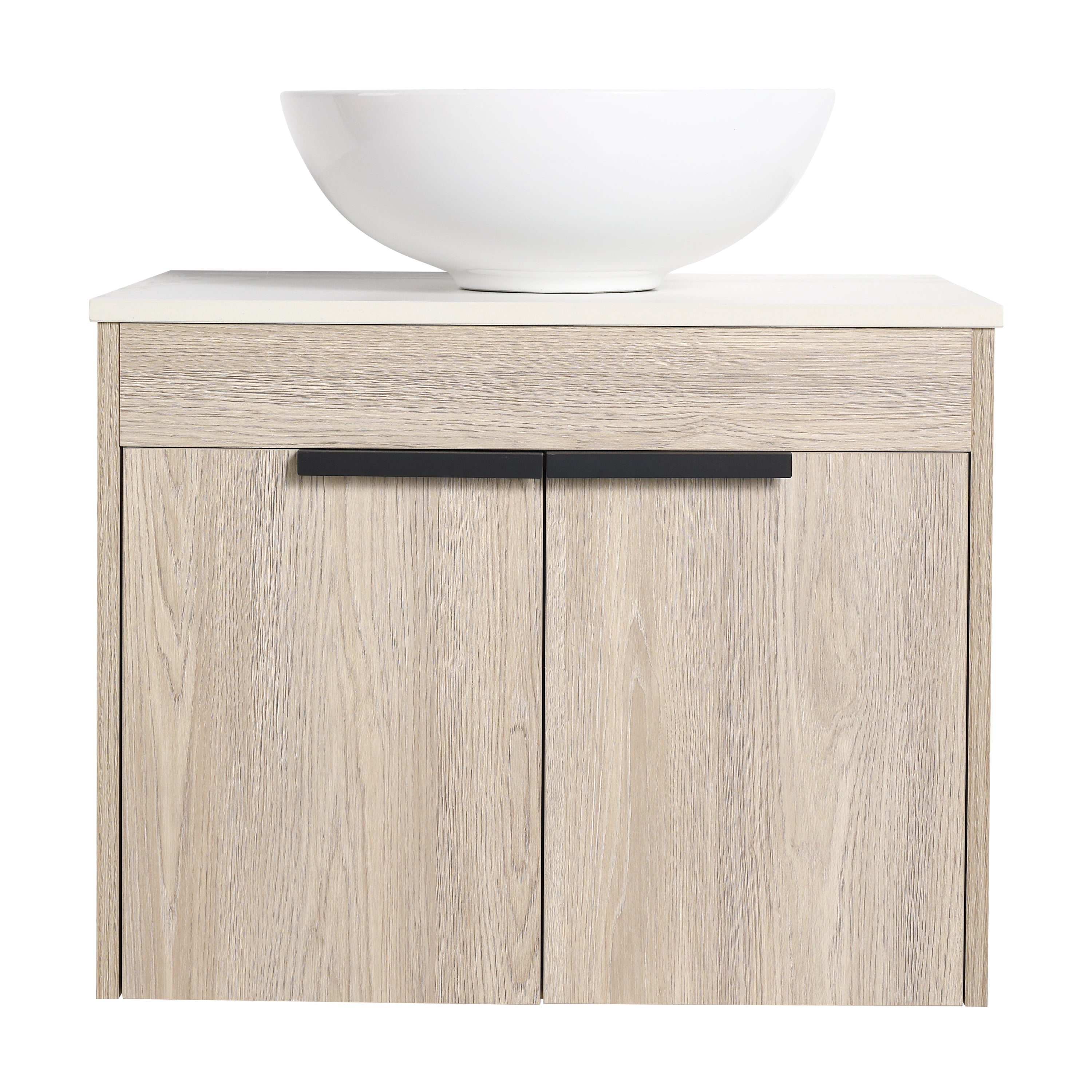 24 Inch Modern Design Float Bathroom Vanity with Ceramic Basin with Soft Close Door