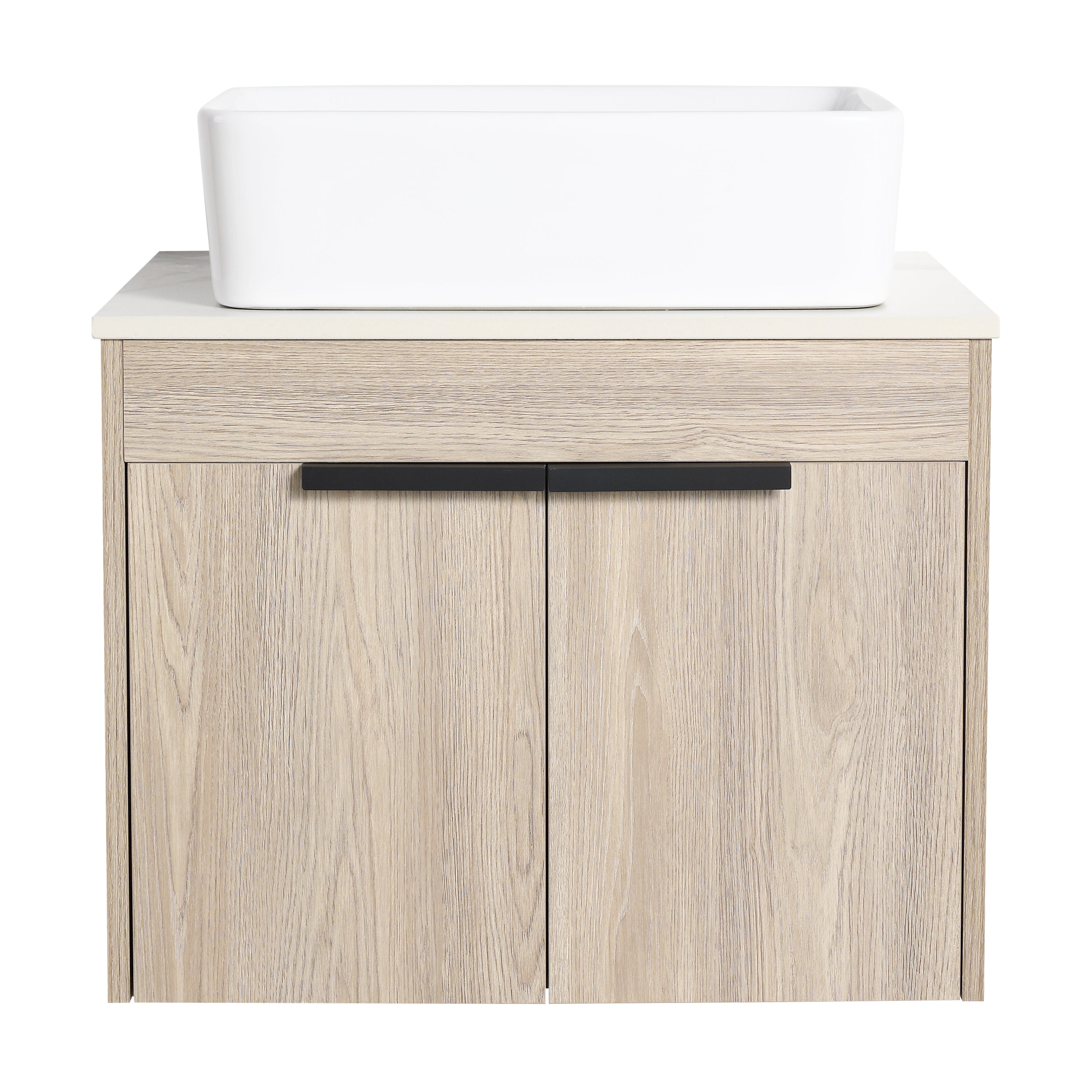 24 Inch Modern Design Float Bathroom Vanity with Ceramic Basin with Soft Close Door