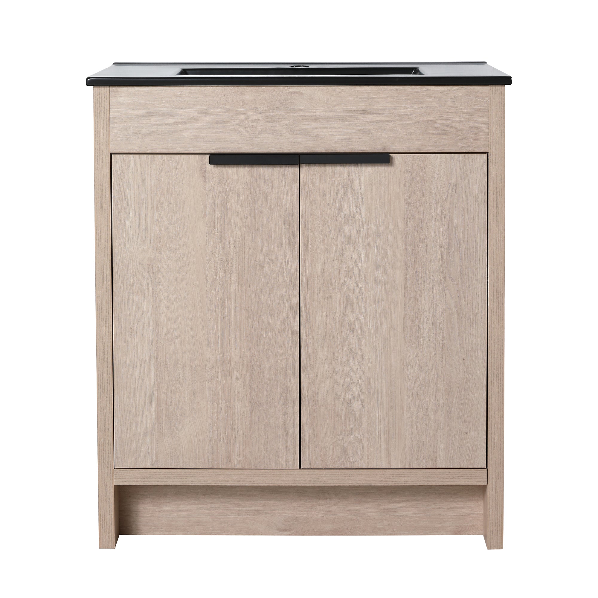 30 Inch Freestanding Bathroom Vanity with  Ceramic Sink and 2 Soft-Close Cabinet Doors