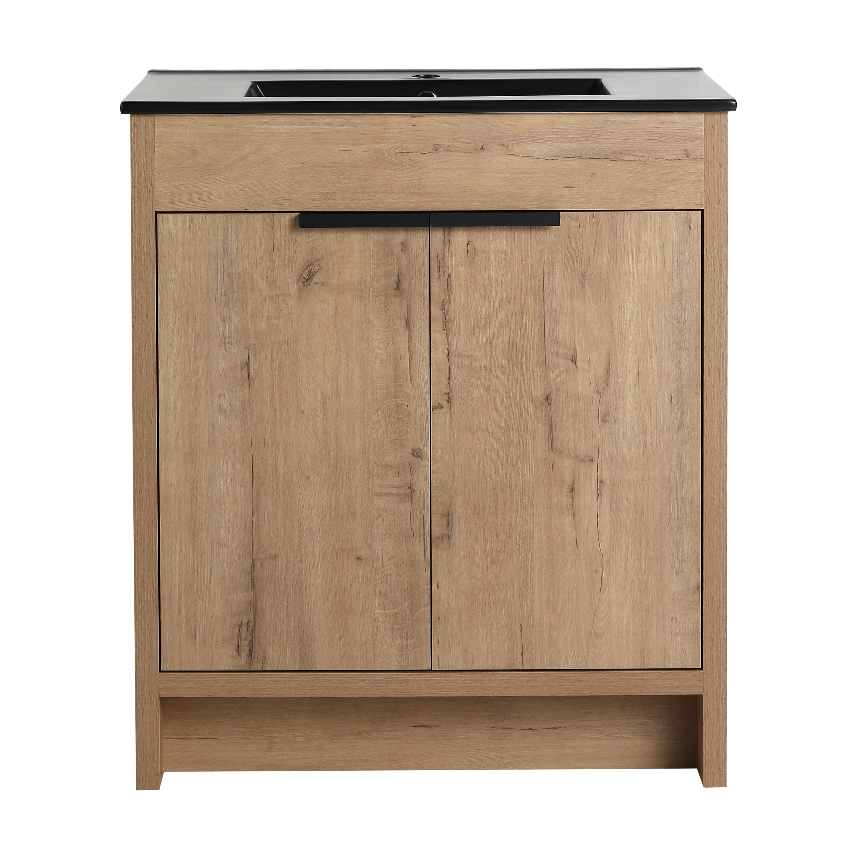 30 Inch Freestanding Bathroom Vanity with  Ceramic Sink and 2 Soft-Close Cabinet Doors