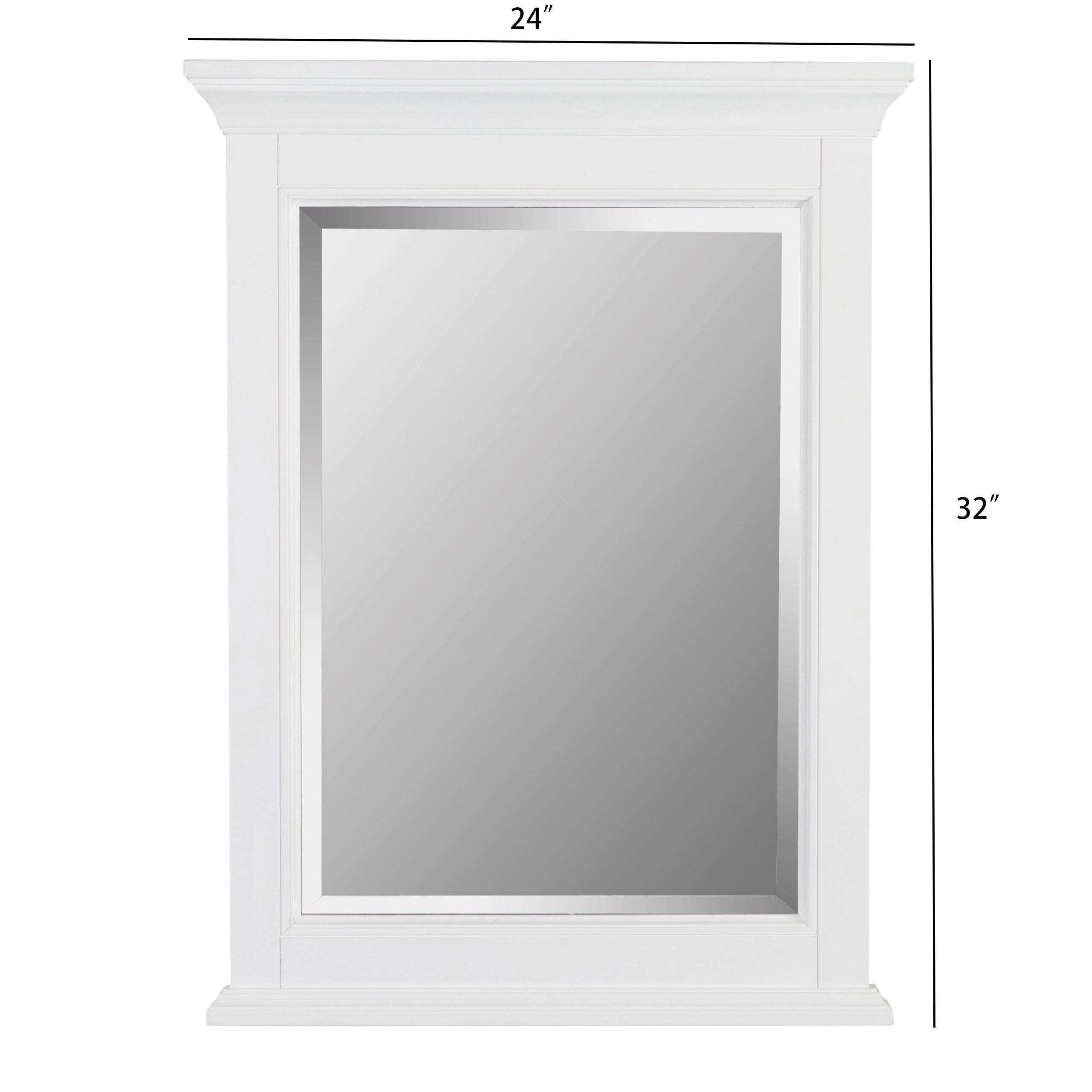 Rectangular Framed Wall Mounted Bathroom Mirror