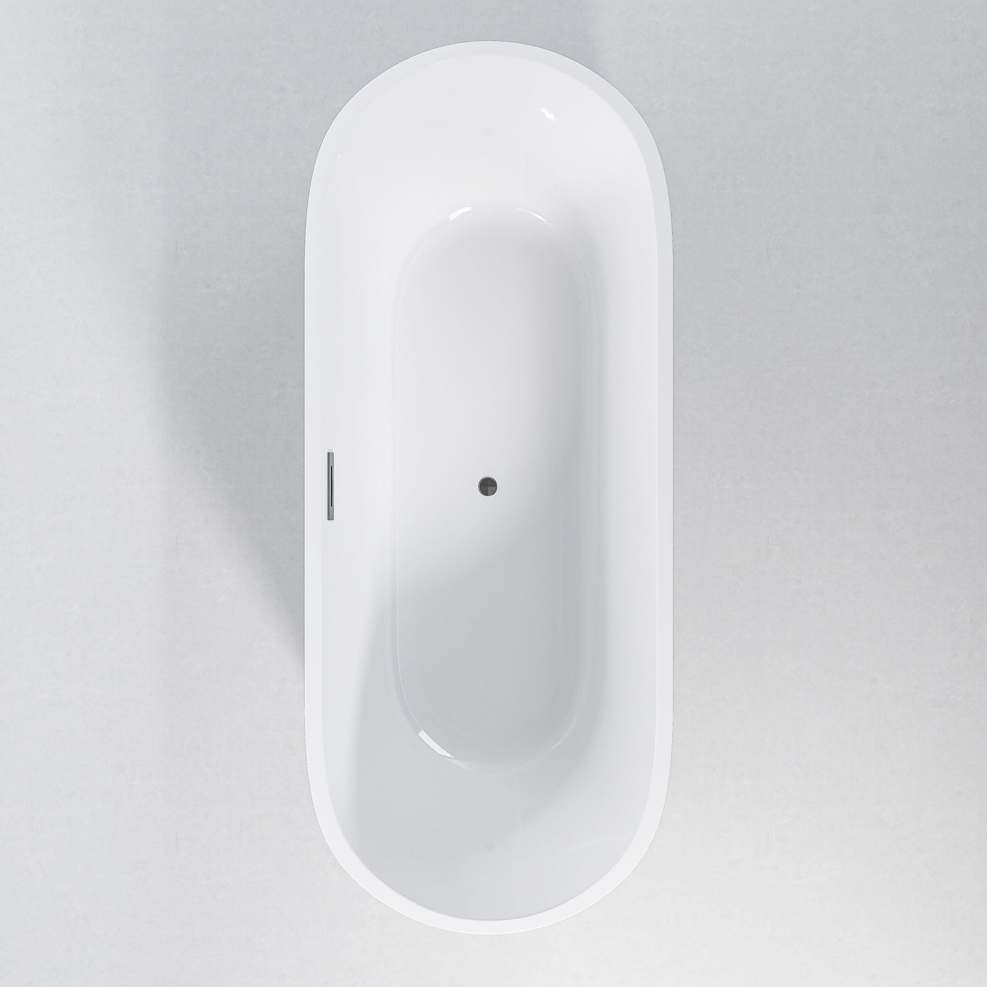 59 in. Acrylic Freestanding Flatbottom Soaking Bathtub