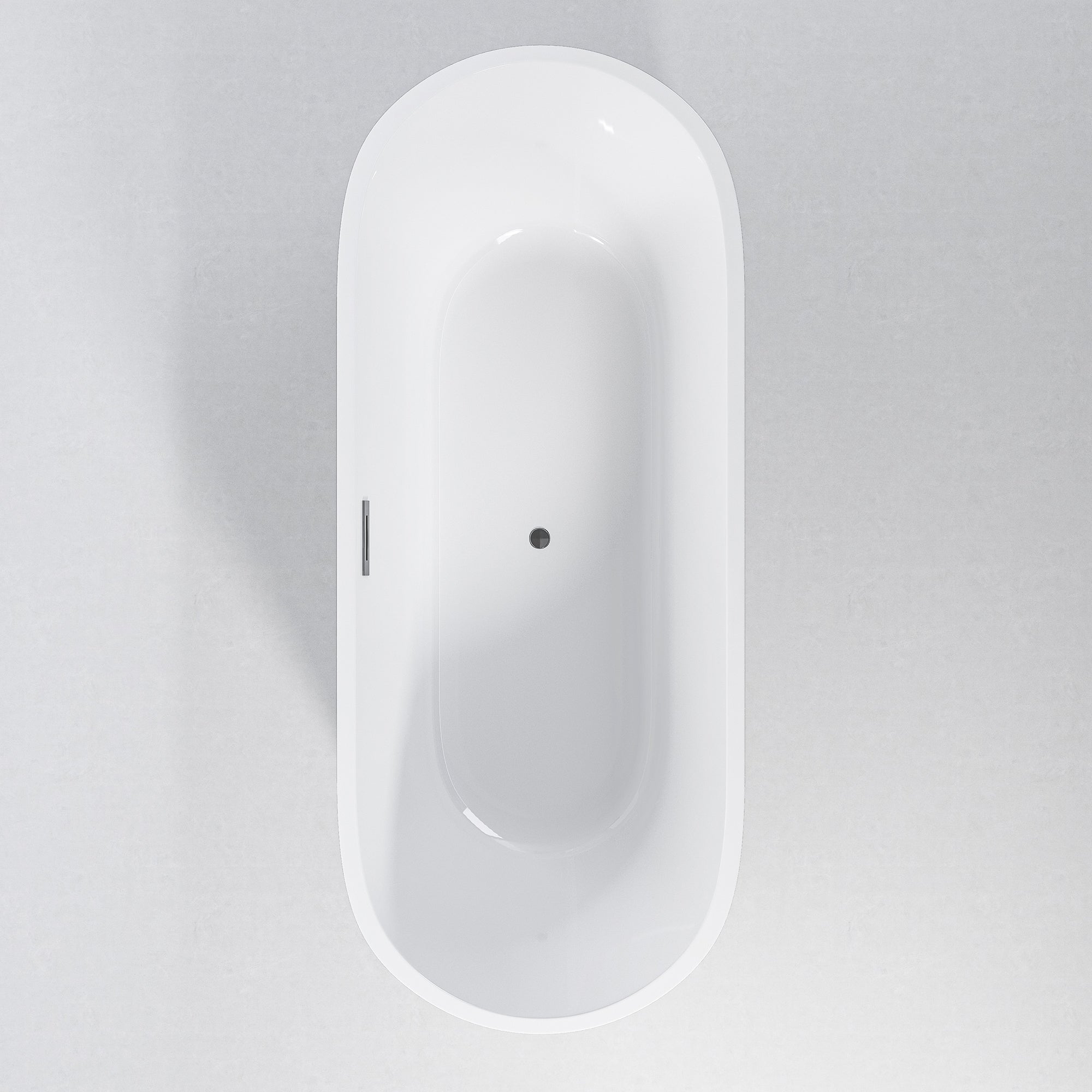 59 in. Acrylic Freestanding Flatbottom Soaking Bathtub