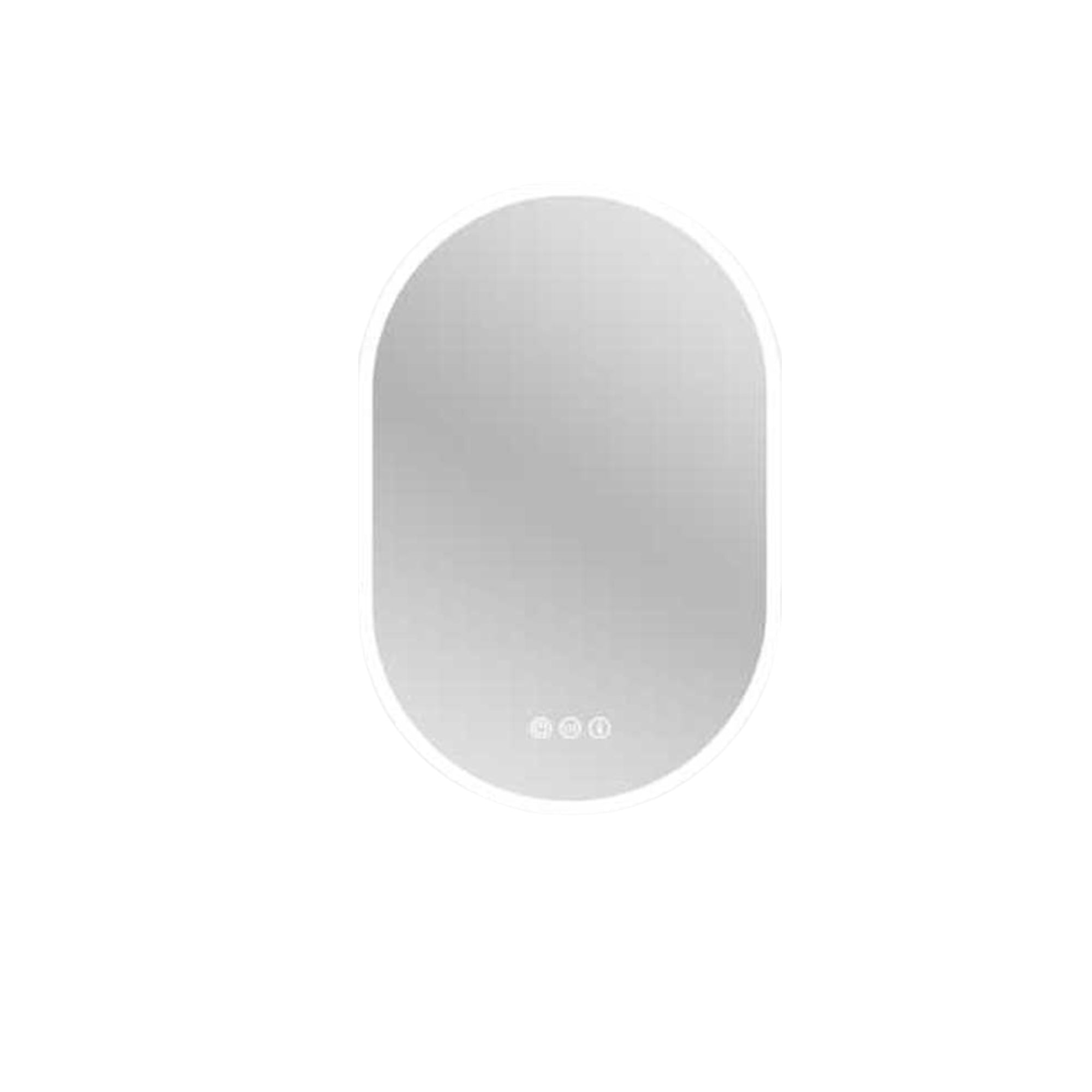 24 in. W x 35 in. H Large Oval Frameless Wall-Mount Anti-Fog LED Light Bathroom Vanity Mirror