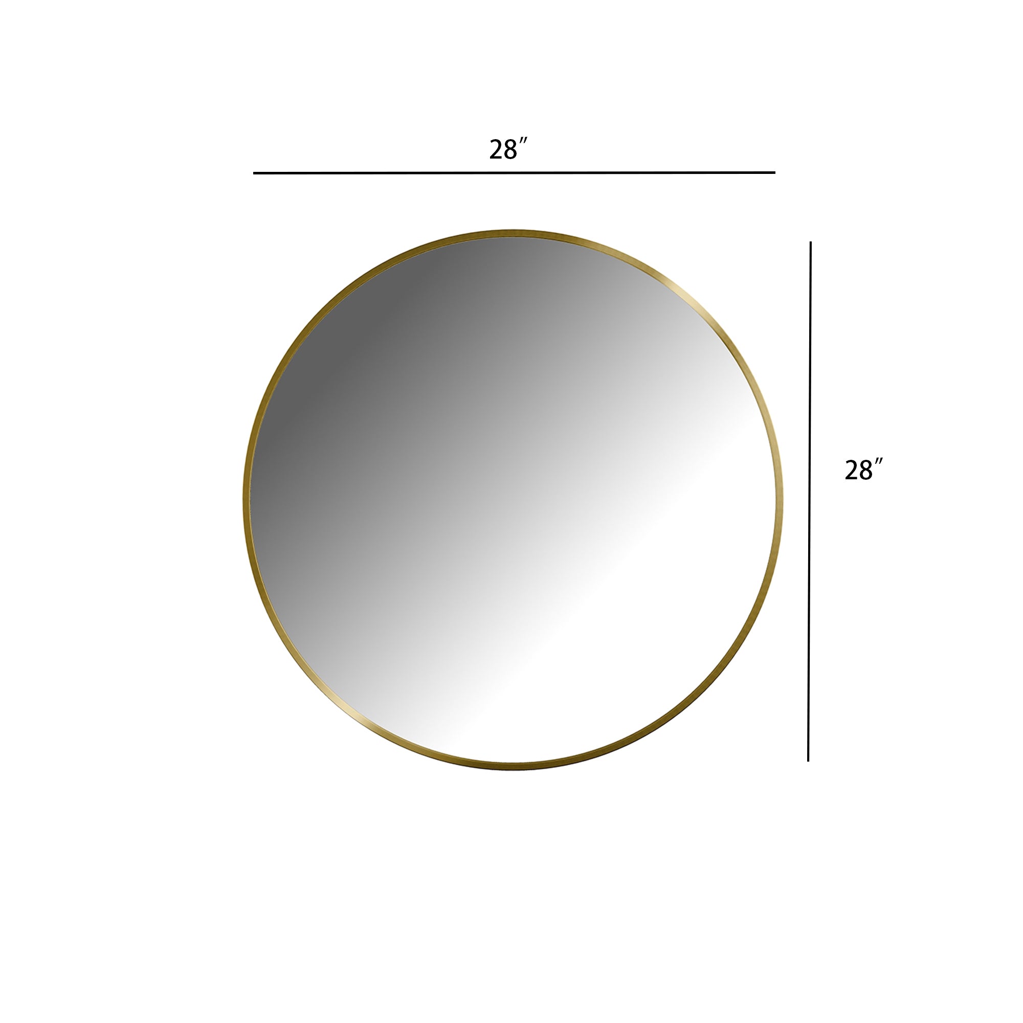 Round Framed Wall Mounted Bathroom Vanity Mirror(CRM）