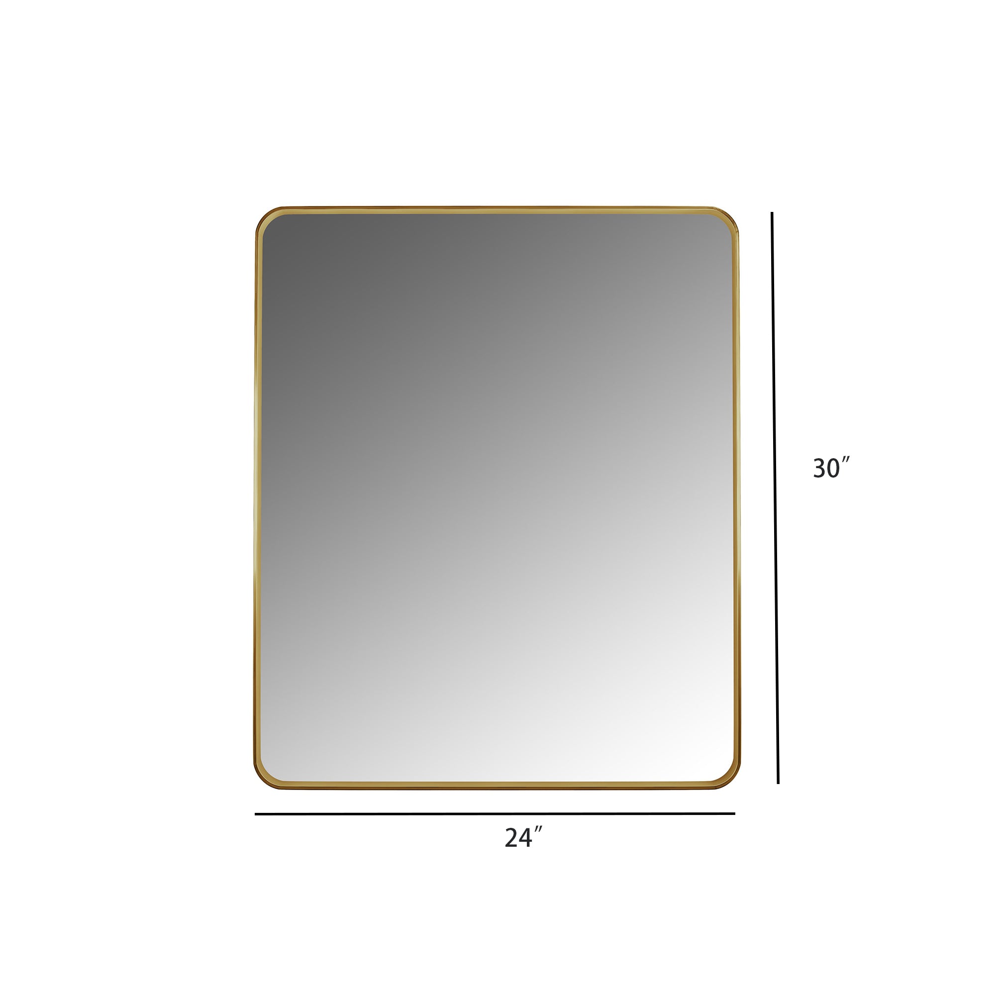 Rectangular Aluminum Framed Wall Mounted Bathroom Mirror