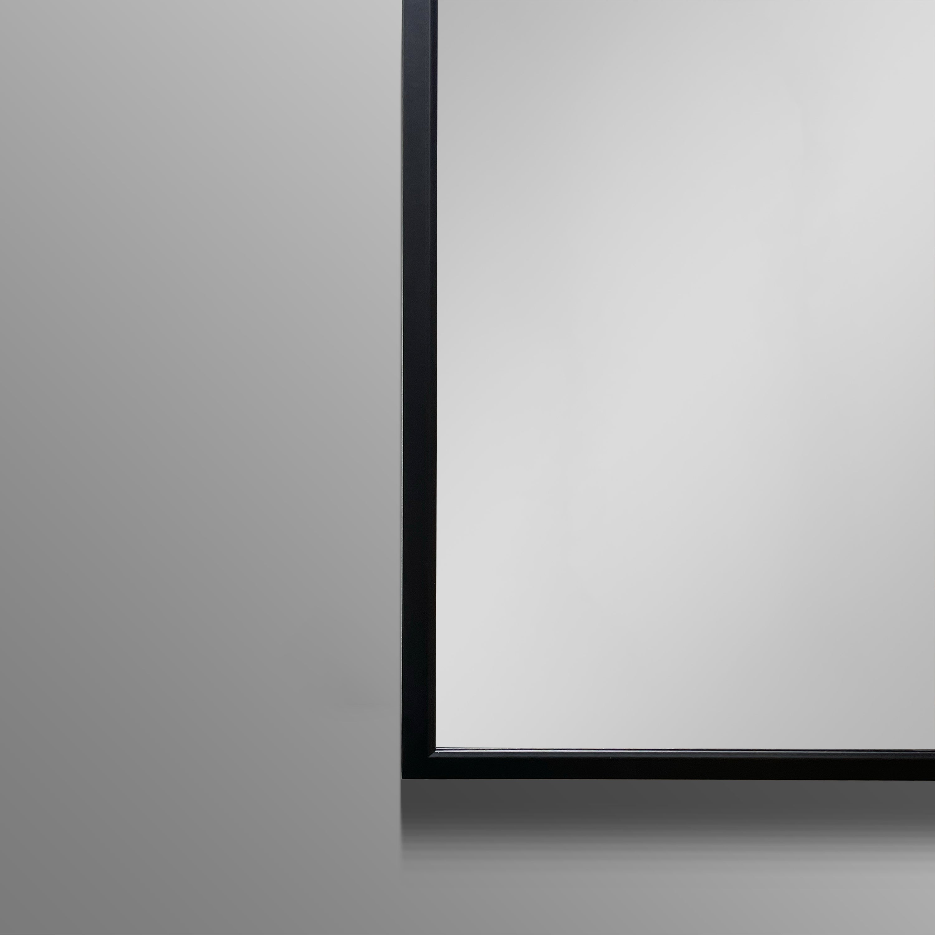 30 in. W x 26 in. H Black Framed Wall Mounted or Recessed Bathroom Medicine Cabinet with Mirror