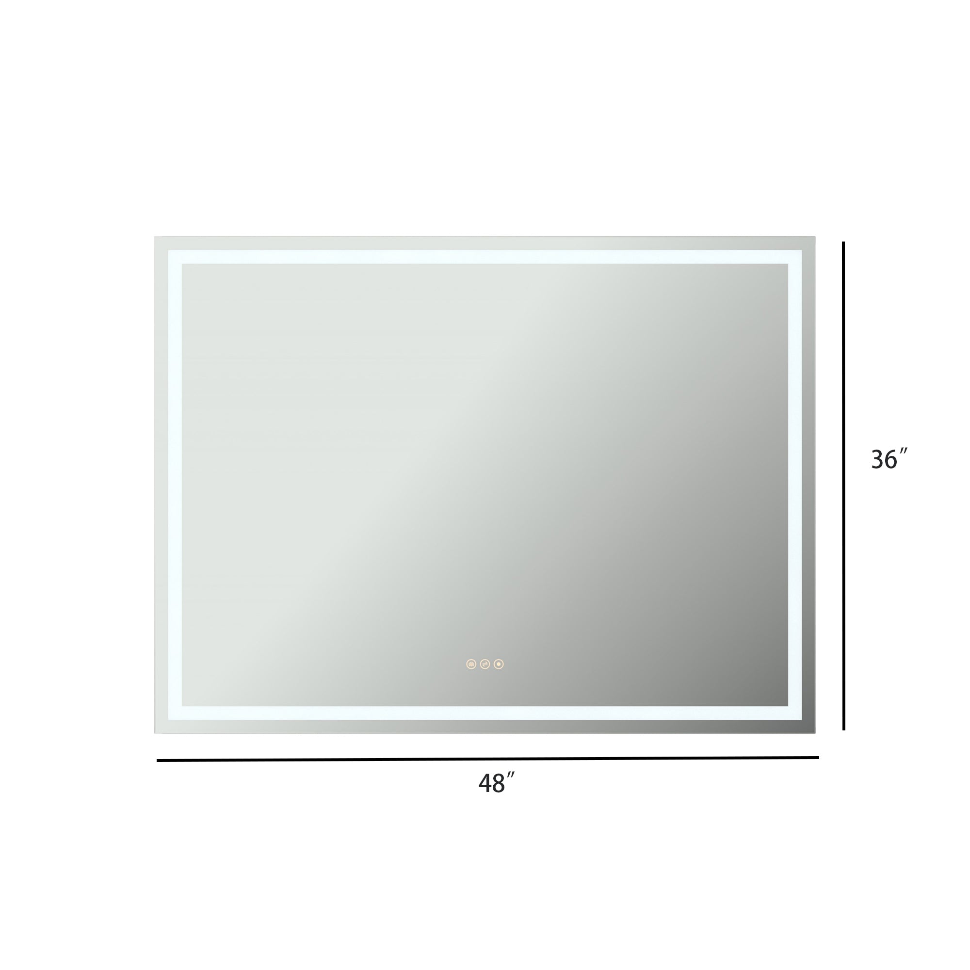Rectangular Frameless Dimmable Anti-Fog Wall Mounted LED Bathroom Vanity Mirror(CRMBM08)