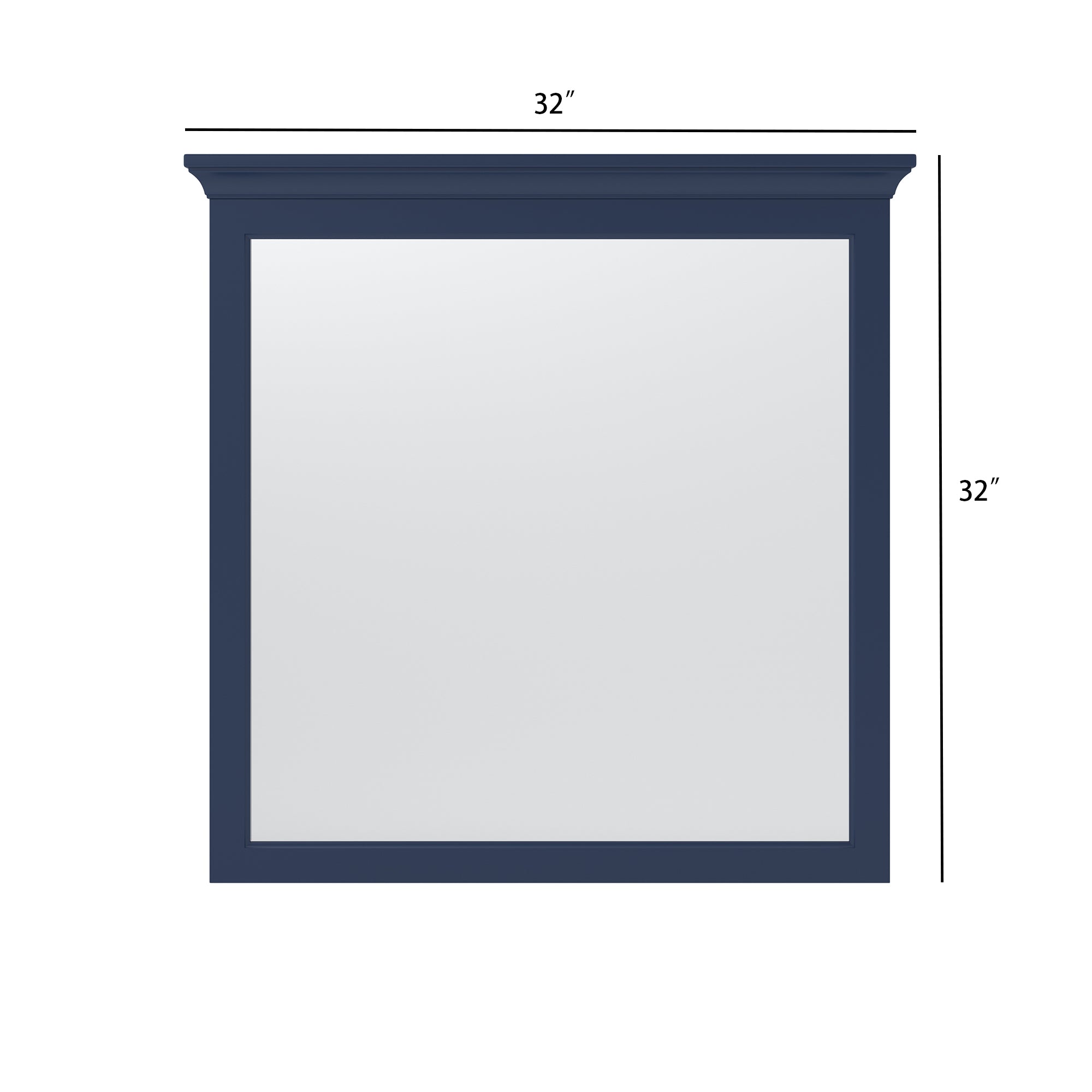 Rectangular Framed Wall Mounted Bathroom Mirror