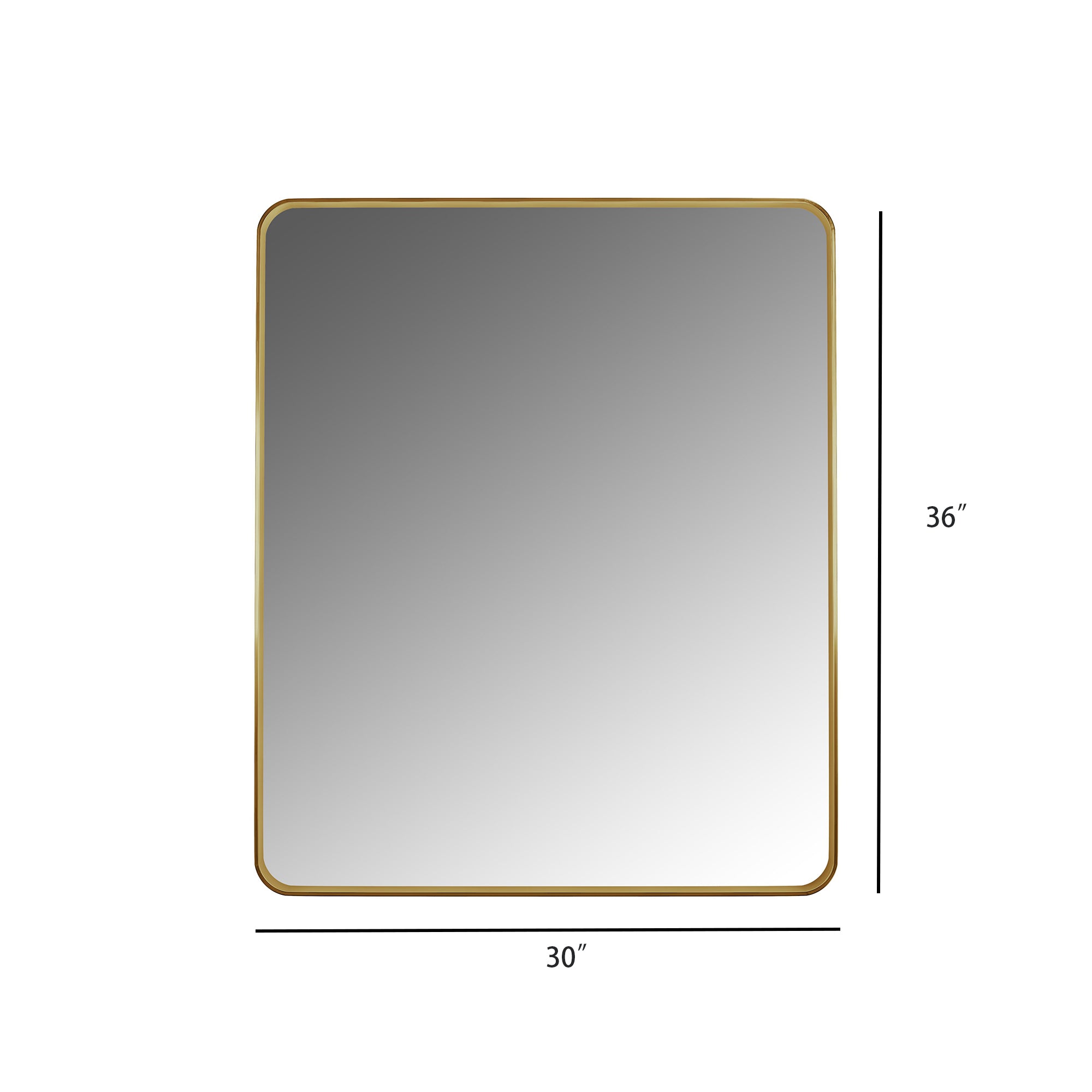 Rectangular Aluminum Framed Wall Mounted Bathroom Mirror
