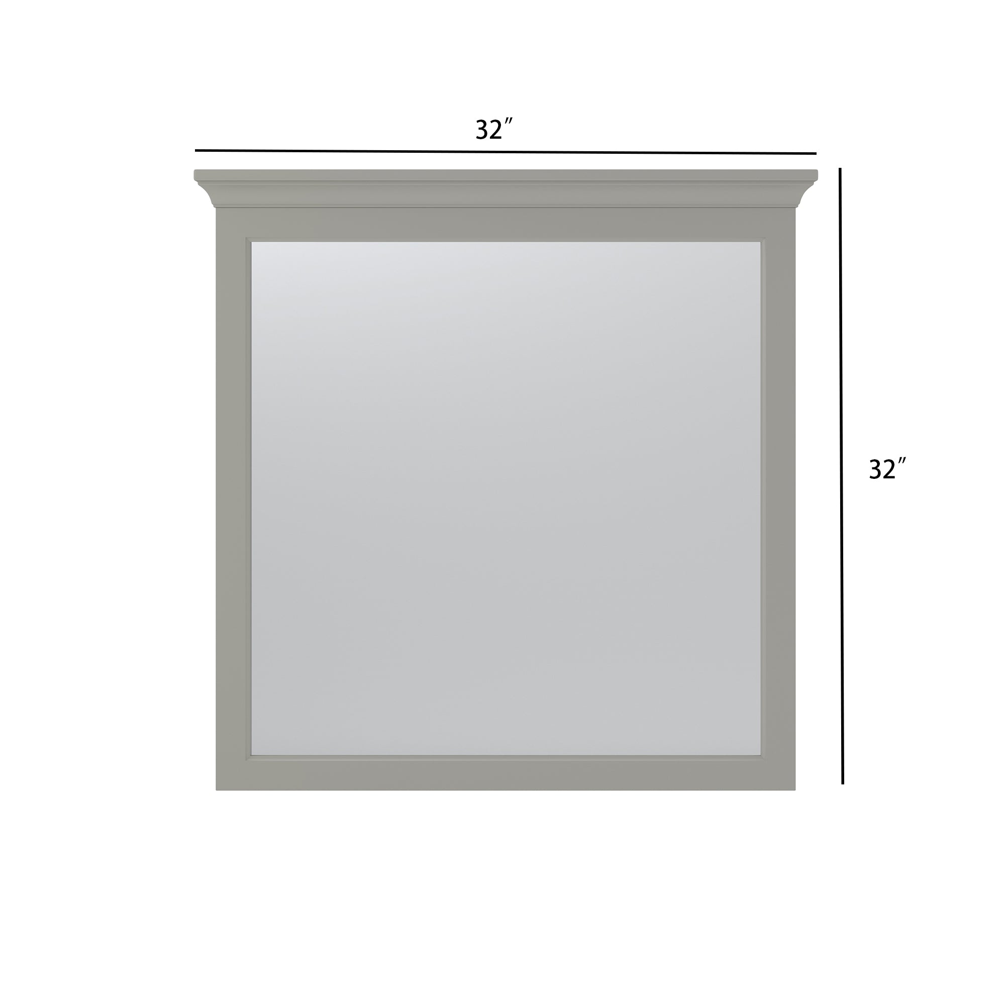 Rectangular Framed Wall Mounted Bathroom Mirror