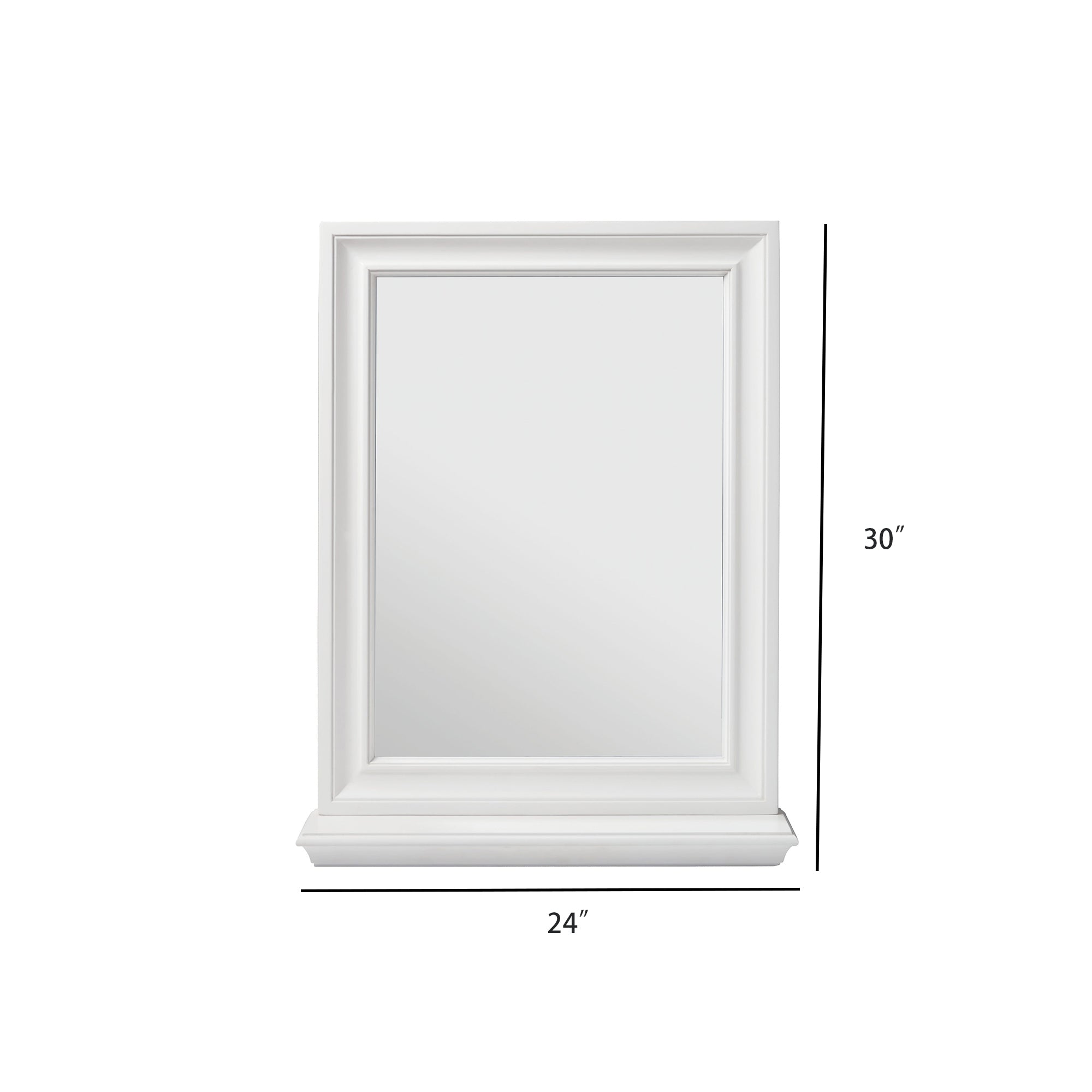 Rectangular Framed Wall Mounted Bathroom Vanity Mirror