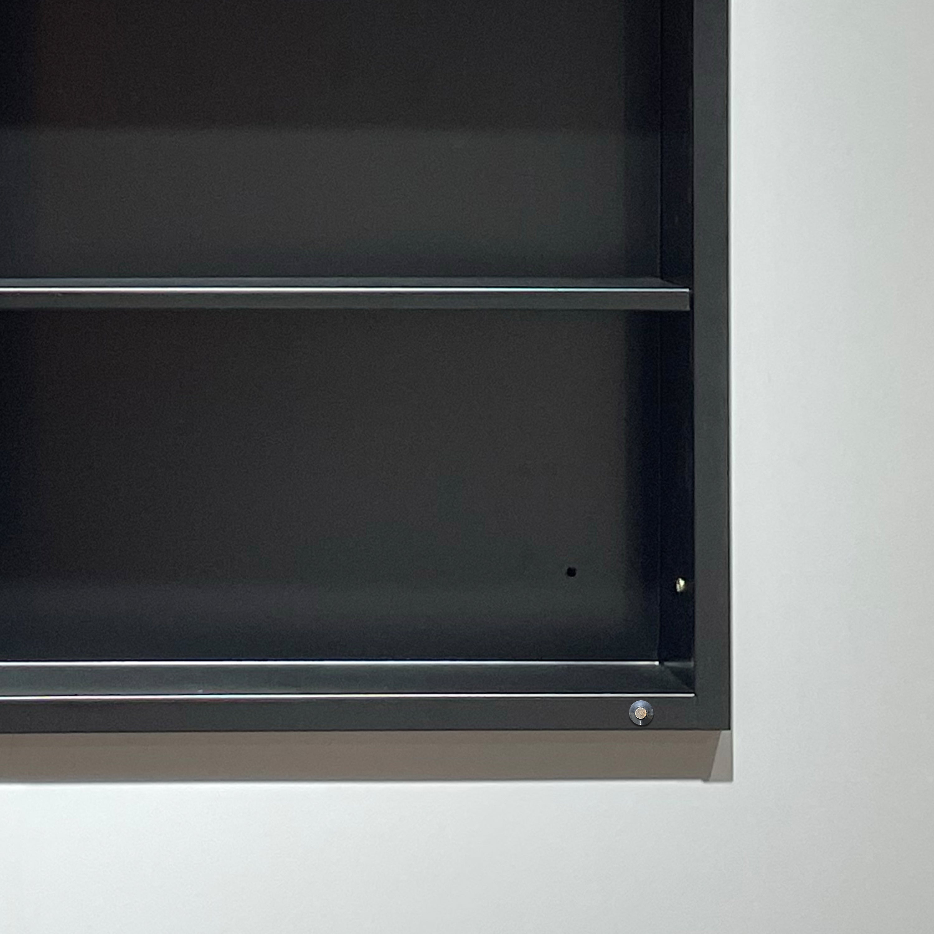 30 in. W x 26 in. H Black Framed Wall Mounted or Recessed Bathroom Medicine Cabinet with Mirror