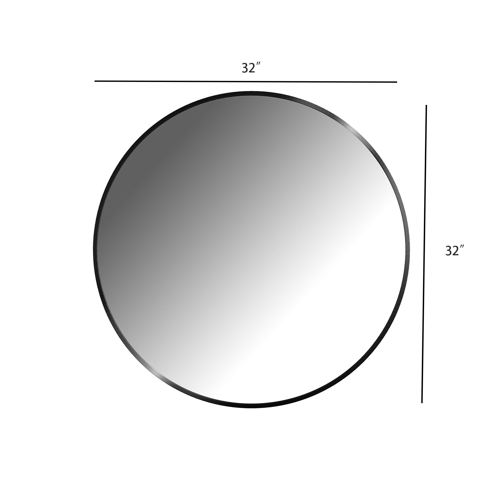 Round Framed Wall Mounted Bathroom Vanity Mirror(CRM）