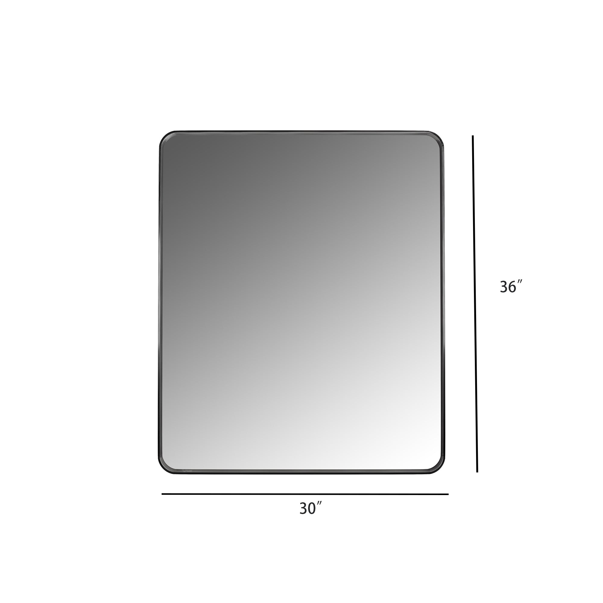 Rectangular Aluminum Framed Wall Mounted Bathroom Mirror