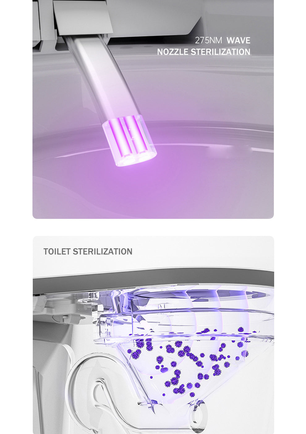 Smart Toilet with Auto Flush and Heated Seat and Remote Control Ceramic Elongated Toilet