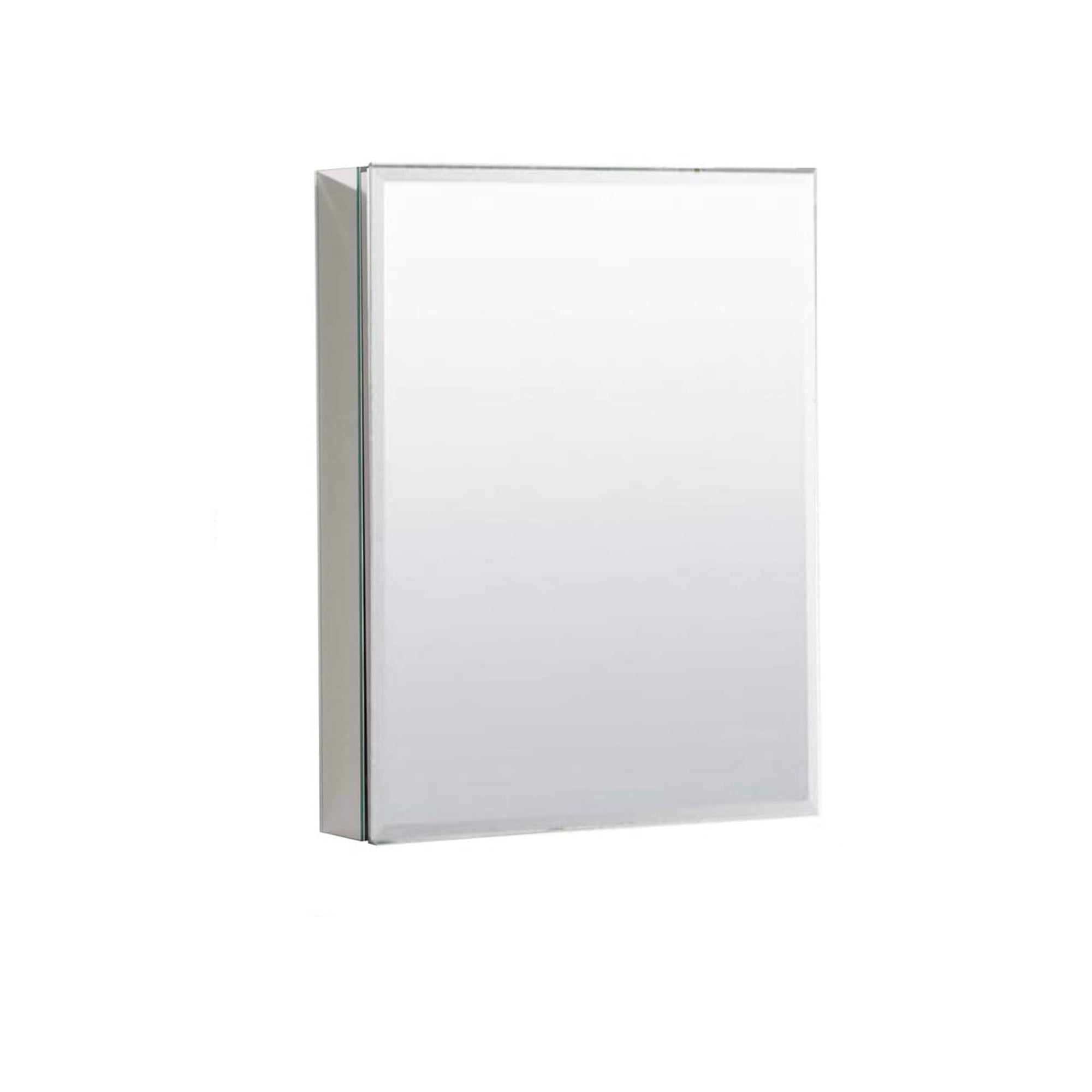 20 x 26 in. Rectangular Silver Aluminum Recessed/Surface Mount Medicine Cabinet with Mirror