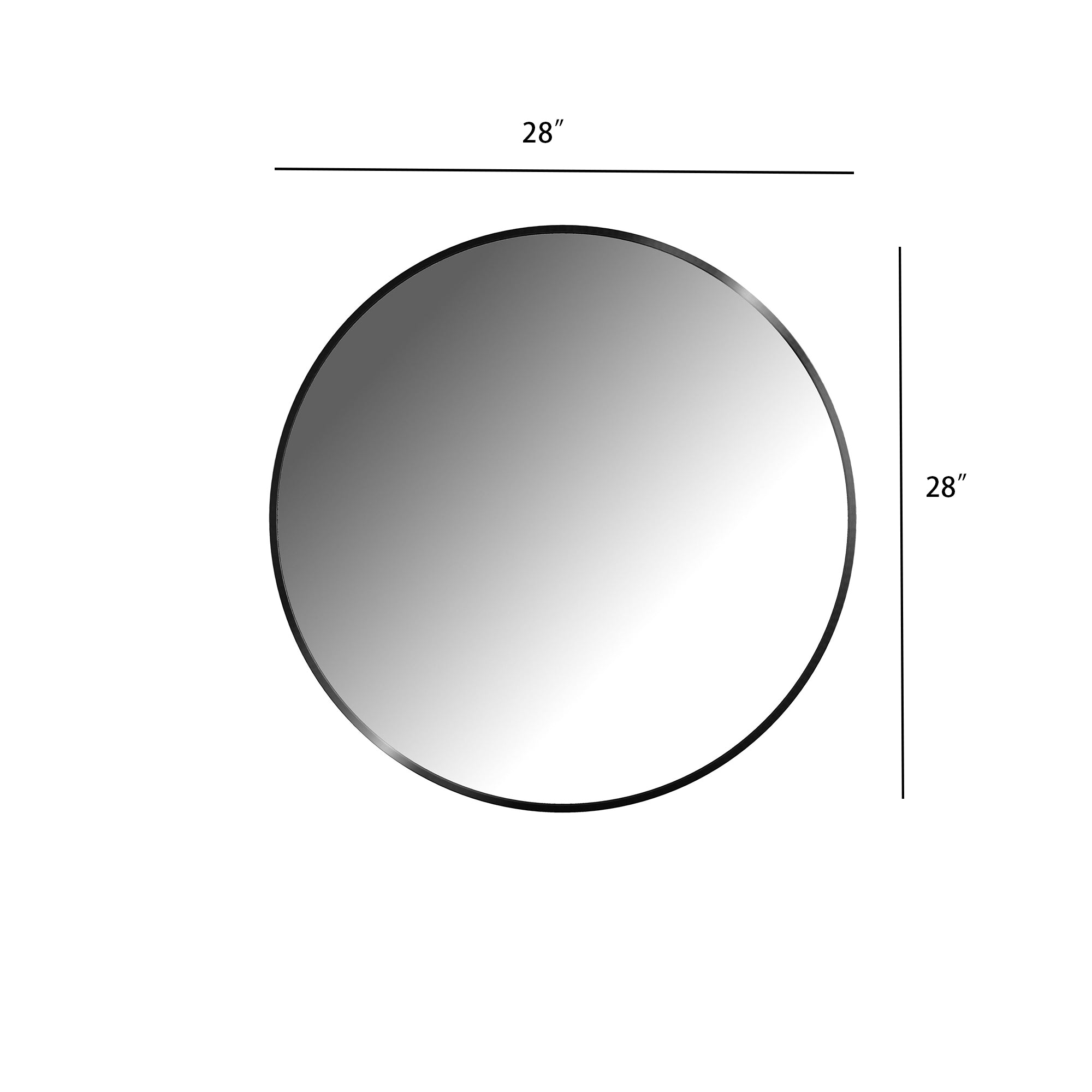 Round Framed Wall Mounted Bathroom Vanity Mirror(CRM）