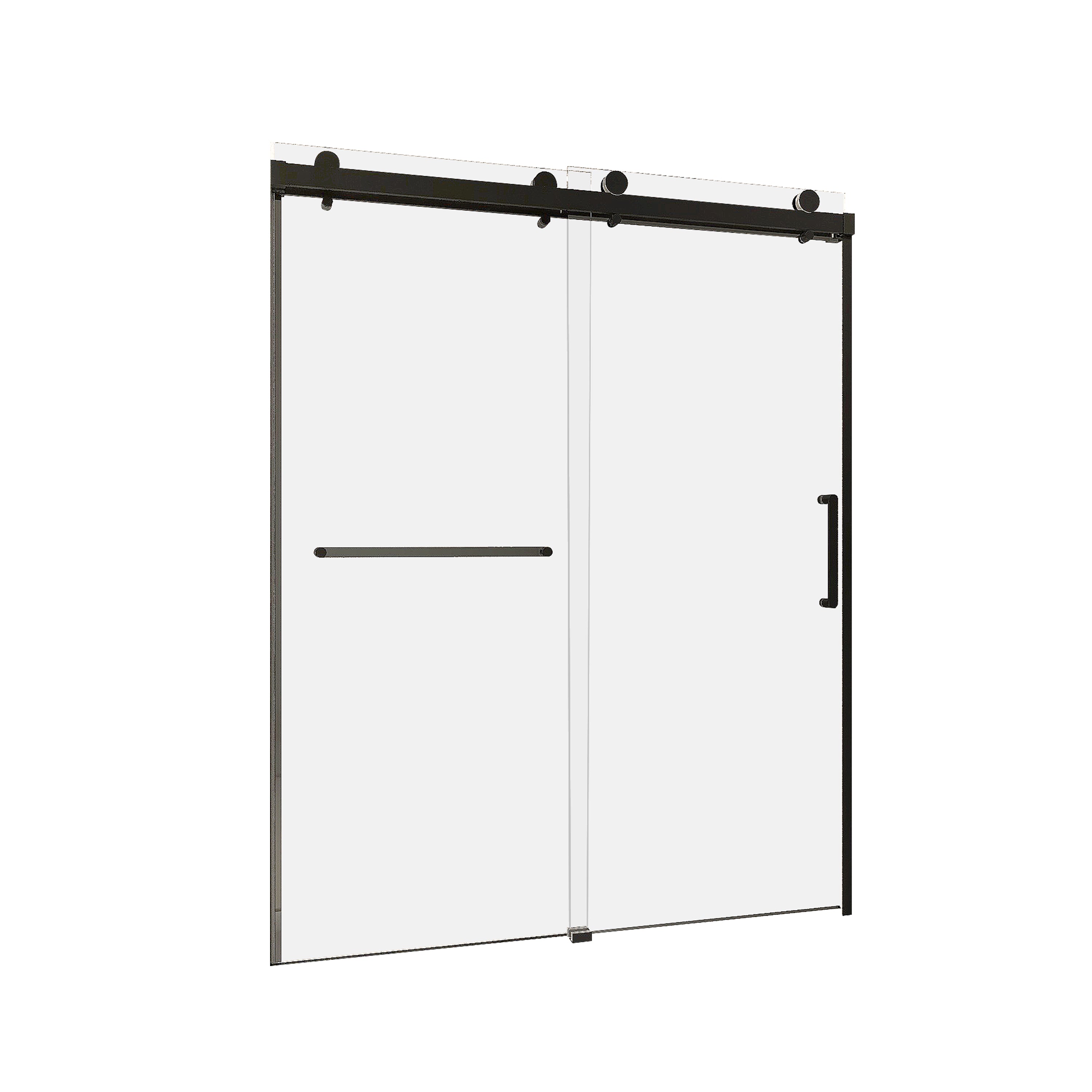 Sliding Frameless Shower Door with Tempered Glass