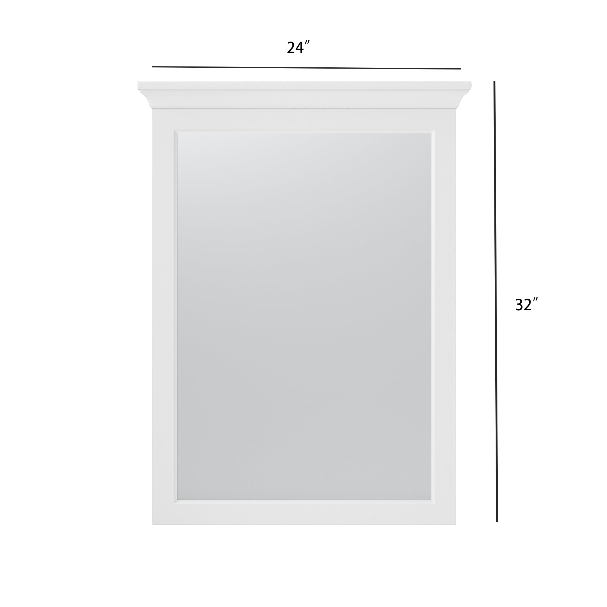 Rectangular Framed Wall Mounted Bathroom Mirror